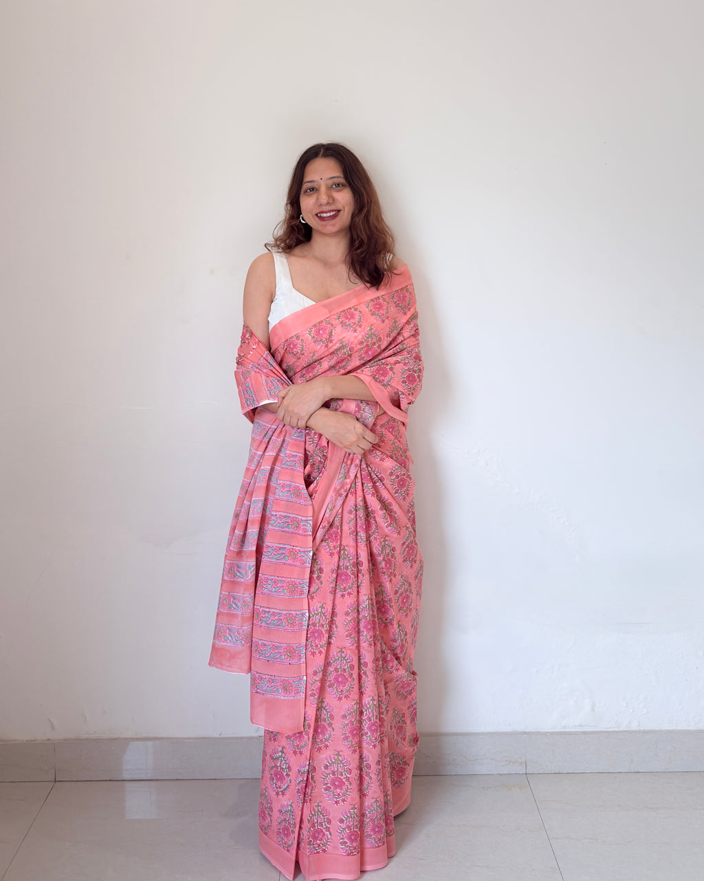 Neeti | Hand Block Printed Cotton Saree