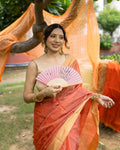 Narangi | Orange Chanderi Saree