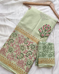 Nimi | Hand Block Printed Cotton Saree