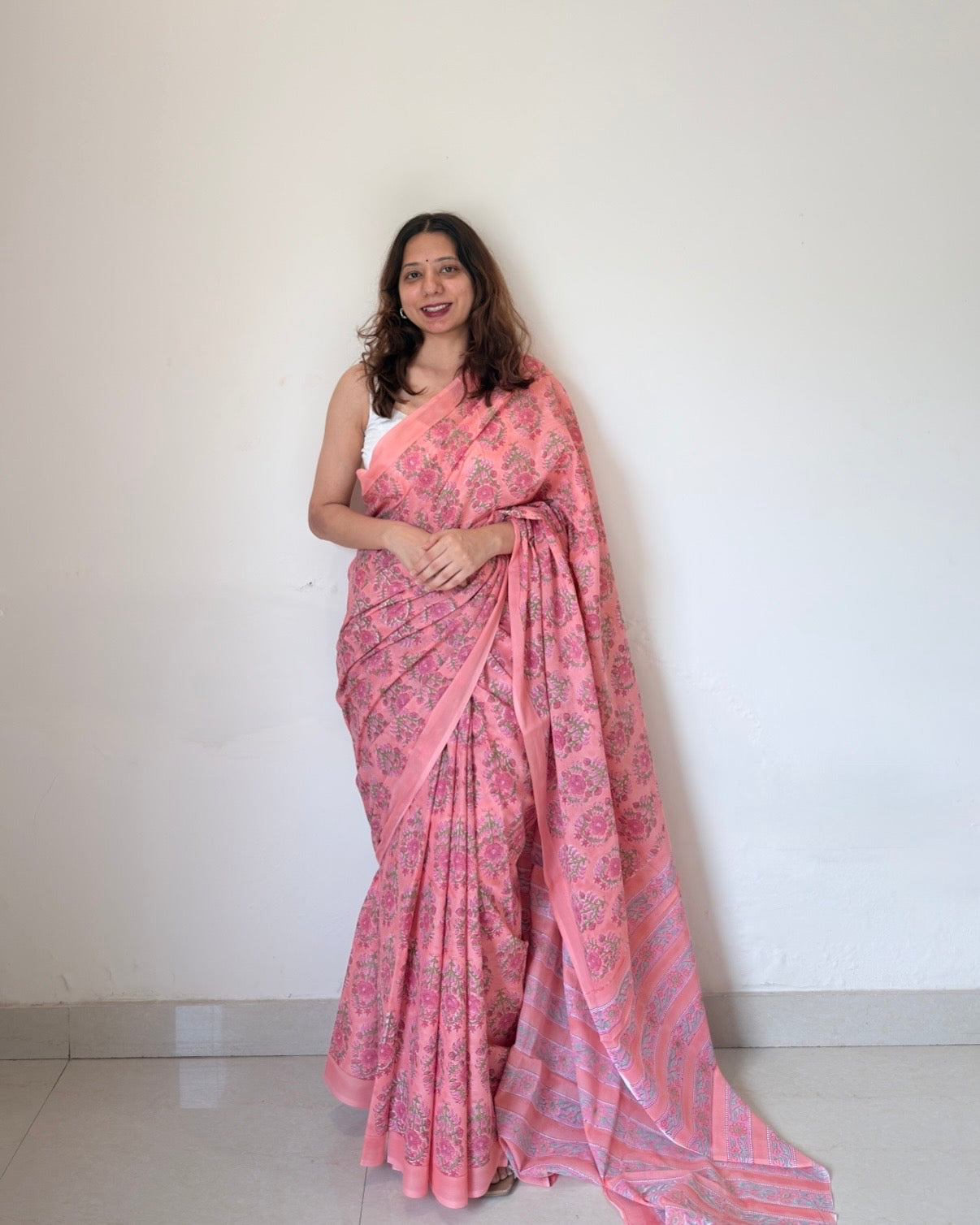 Neeti | Hand Block Printed Cotton Saree