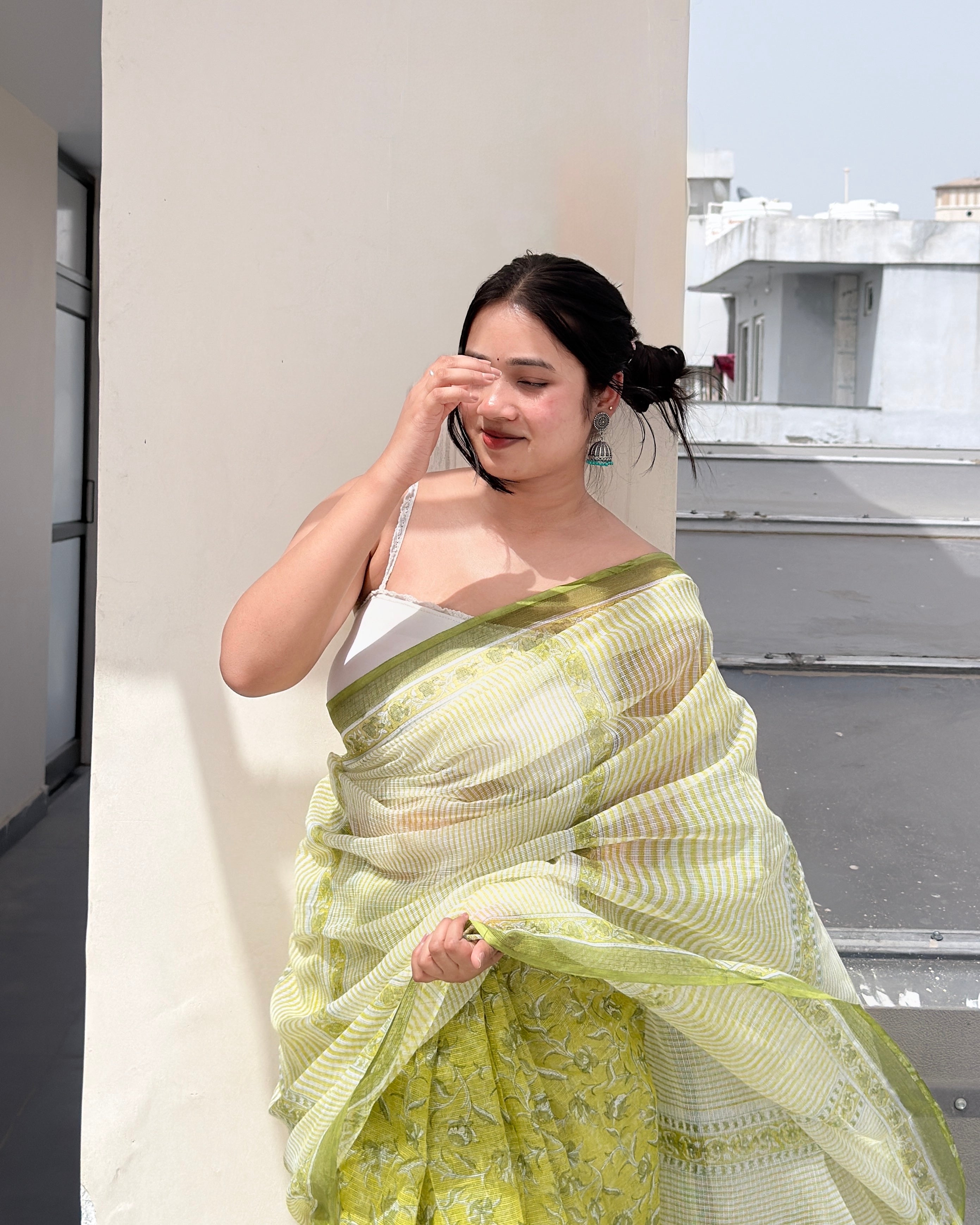 Keri | Printed Kota Doria Saree