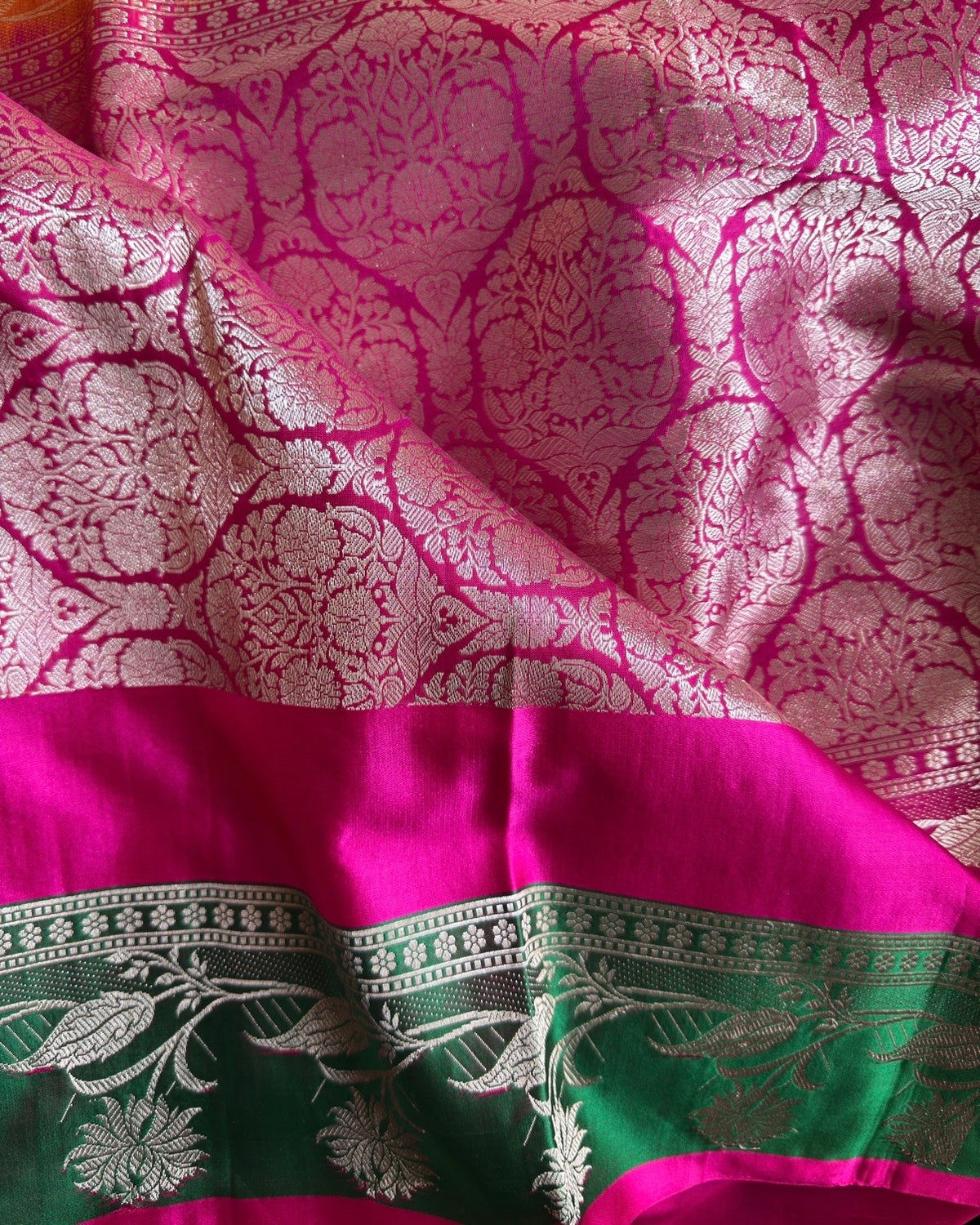 Sajni | Yellow Handloom Banarasi Katan Silk Saree