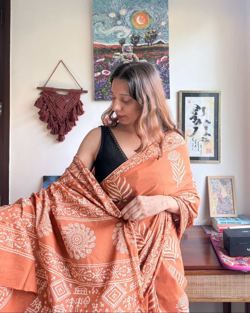 Preet | Hand Block Printed Cotton Saree