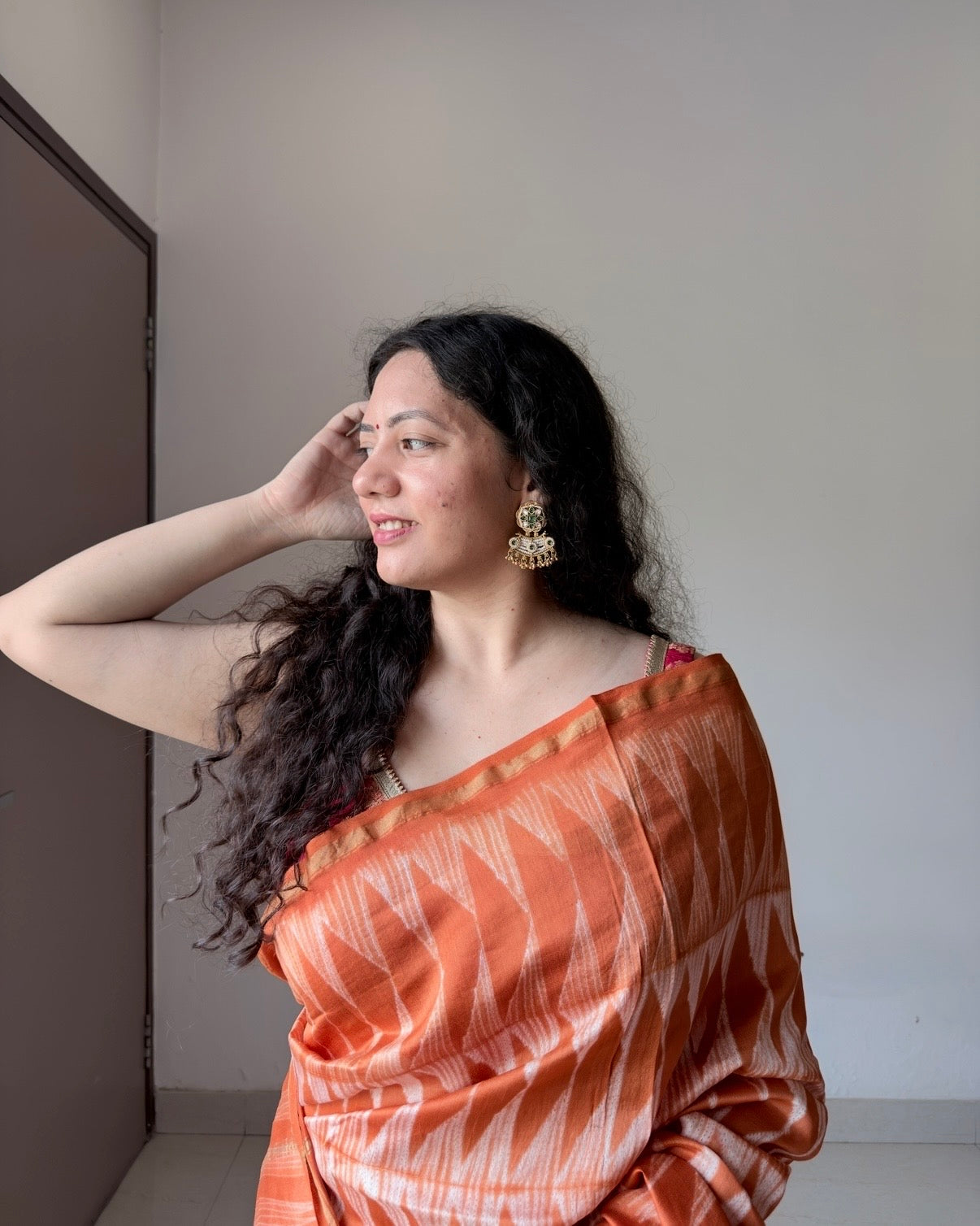 Naarangi | Shibori Chanderi Saree