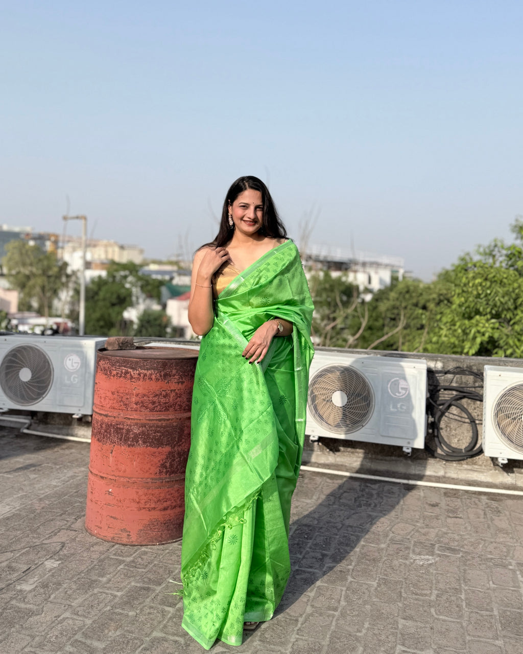 Panna | Green Banana Silk Saree
