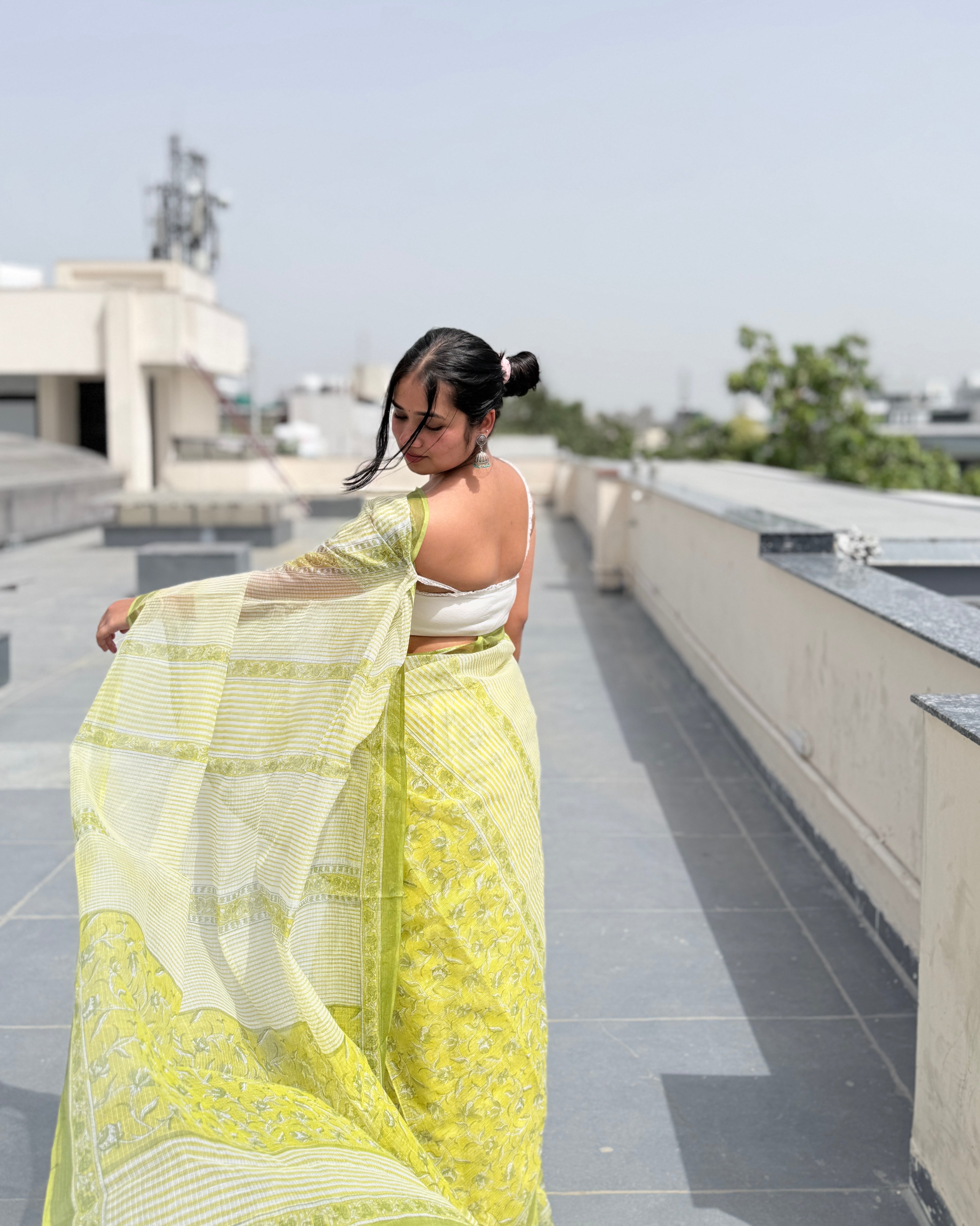 Keri | Printed Kota Doria Saree