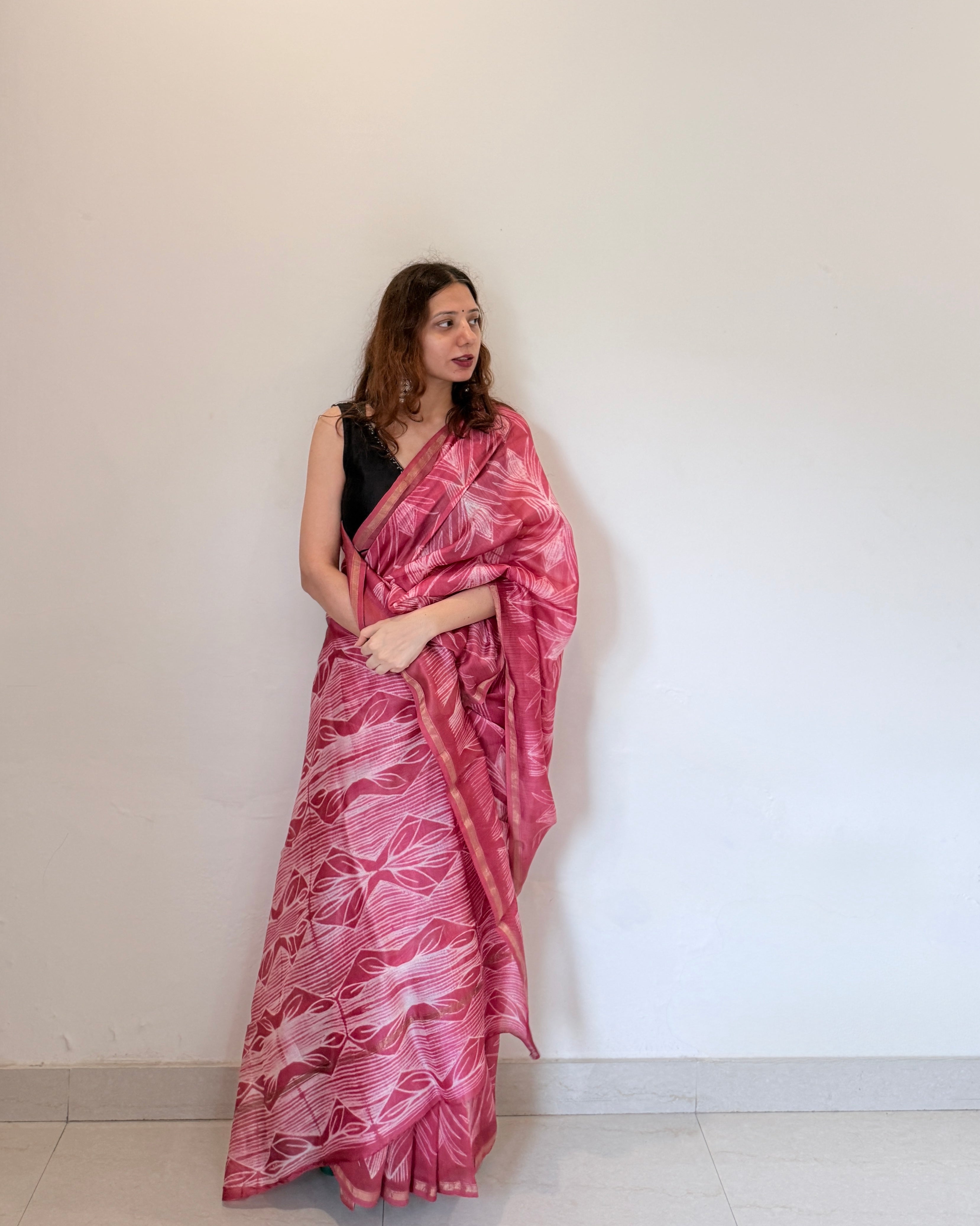 Kulfi | Shibori Chanderi Saree