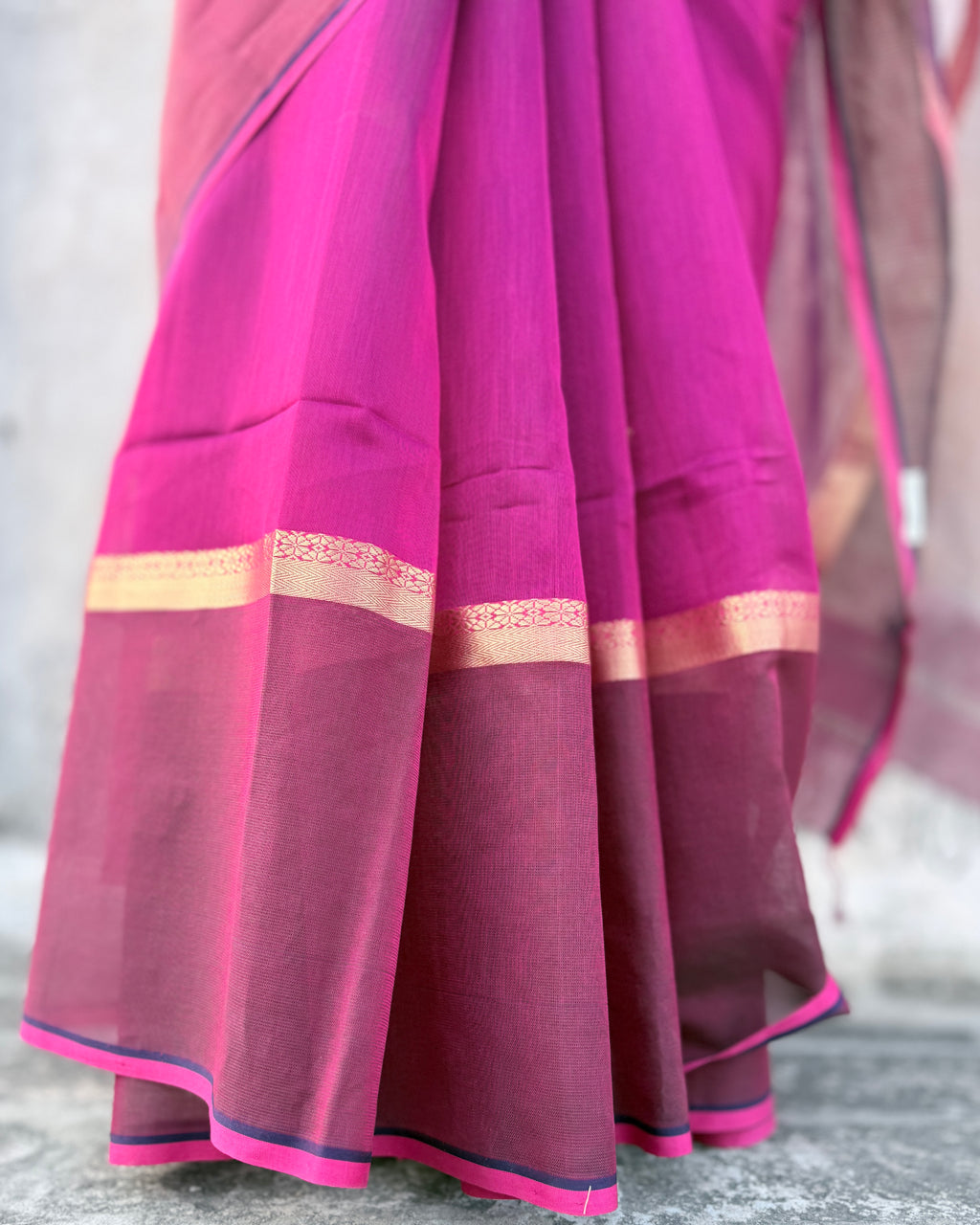 Gulab | Magenta Maheshwari Saree