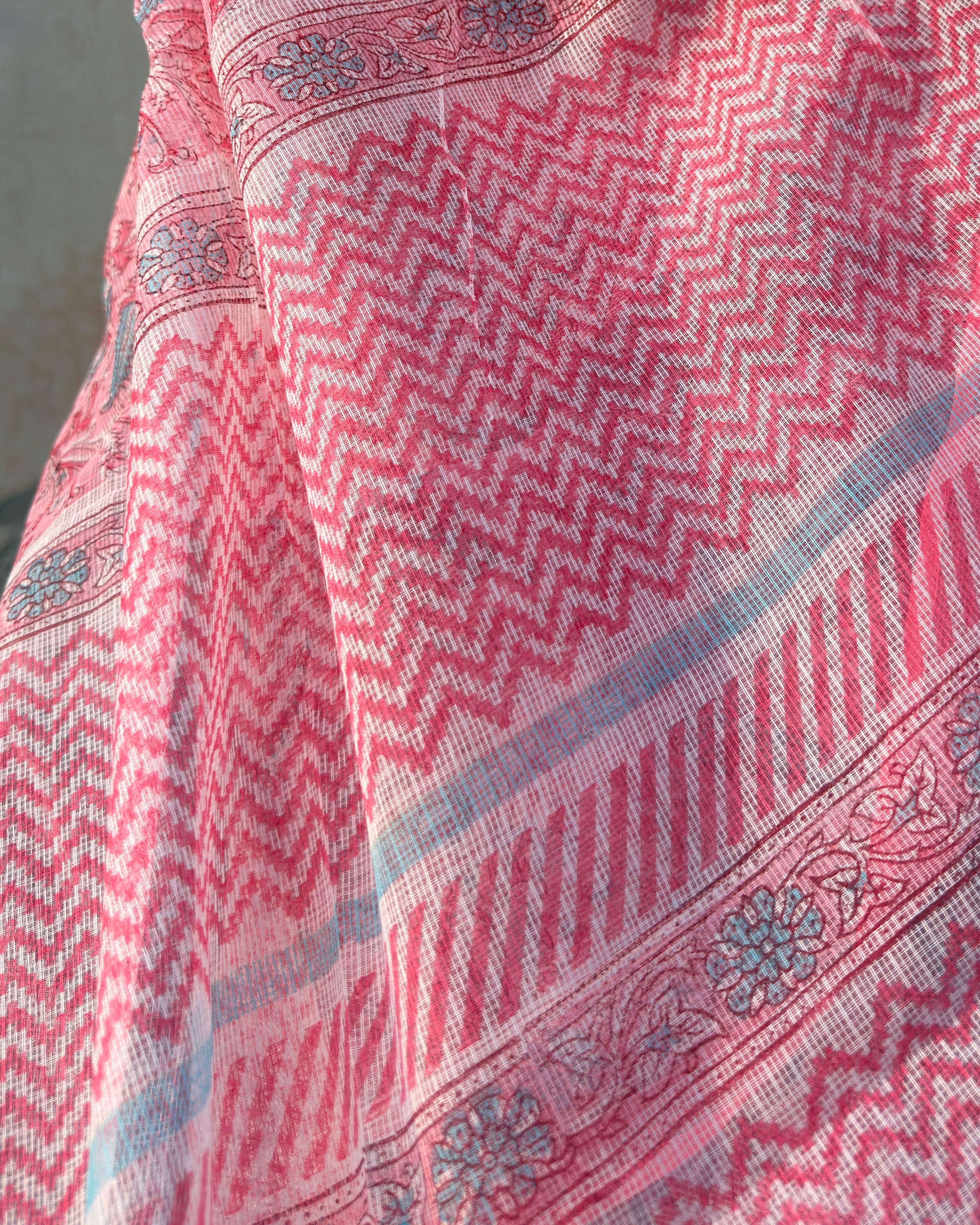 Nikki | Printed Kota Doria Saree (without blouse piece)