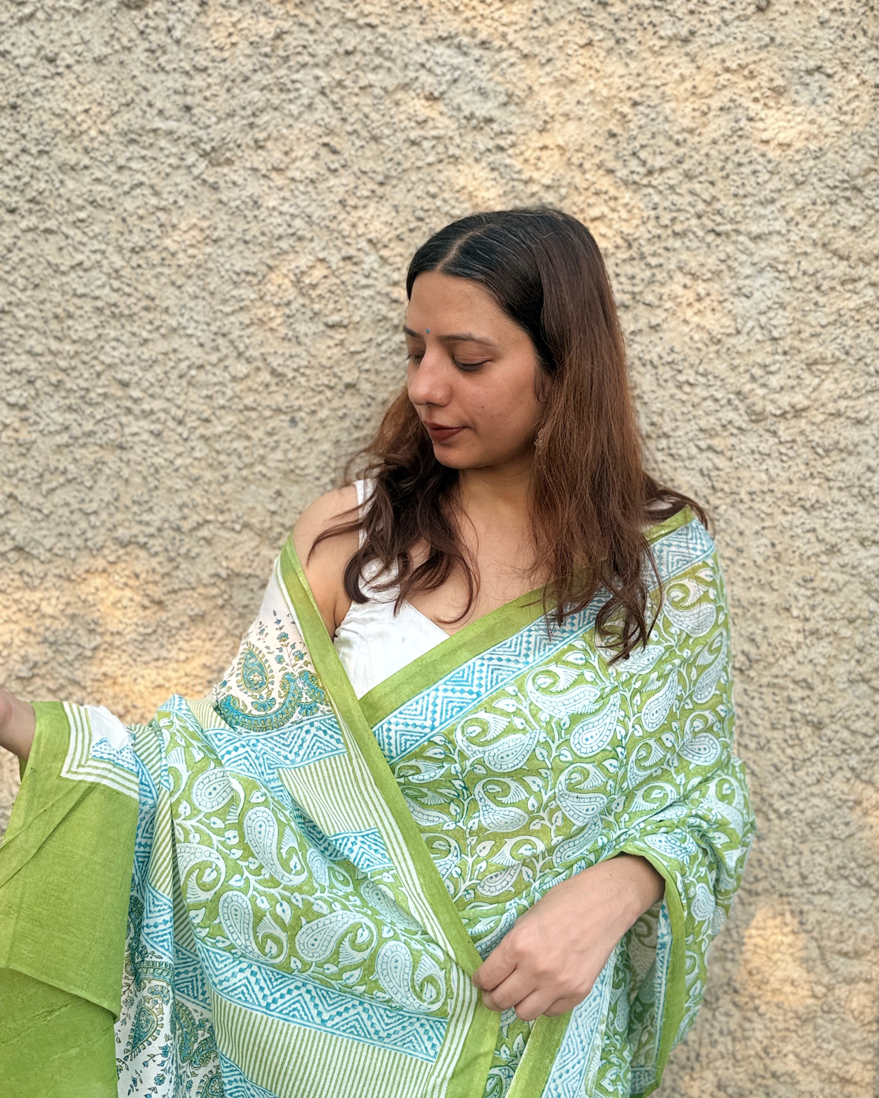 Diya | Hand Block Printed Cotton Saree