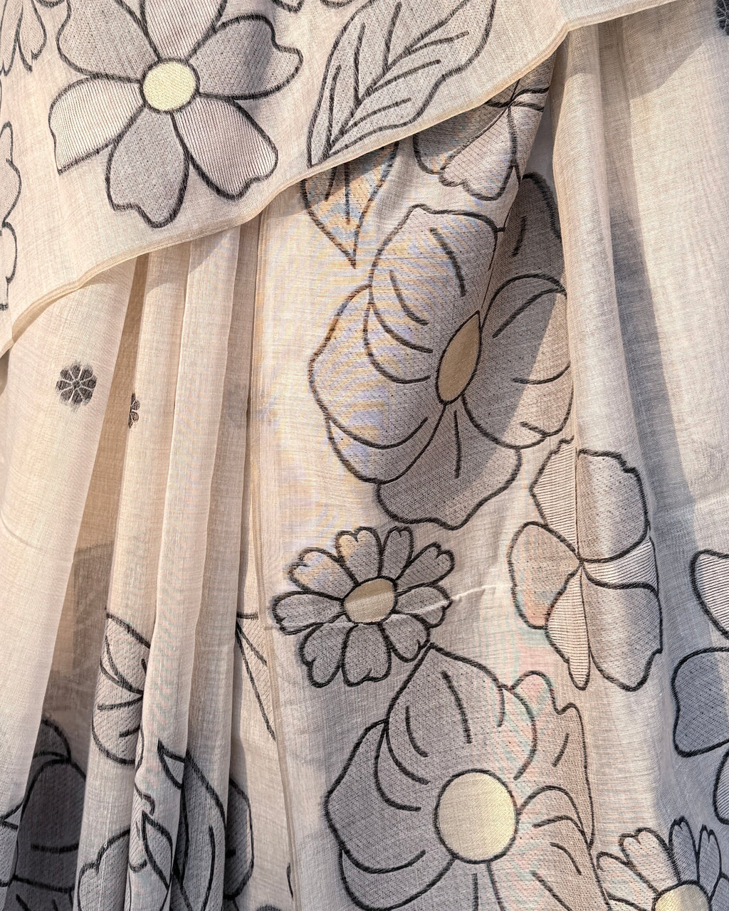 Chitra | Ivory Jamdani Saree