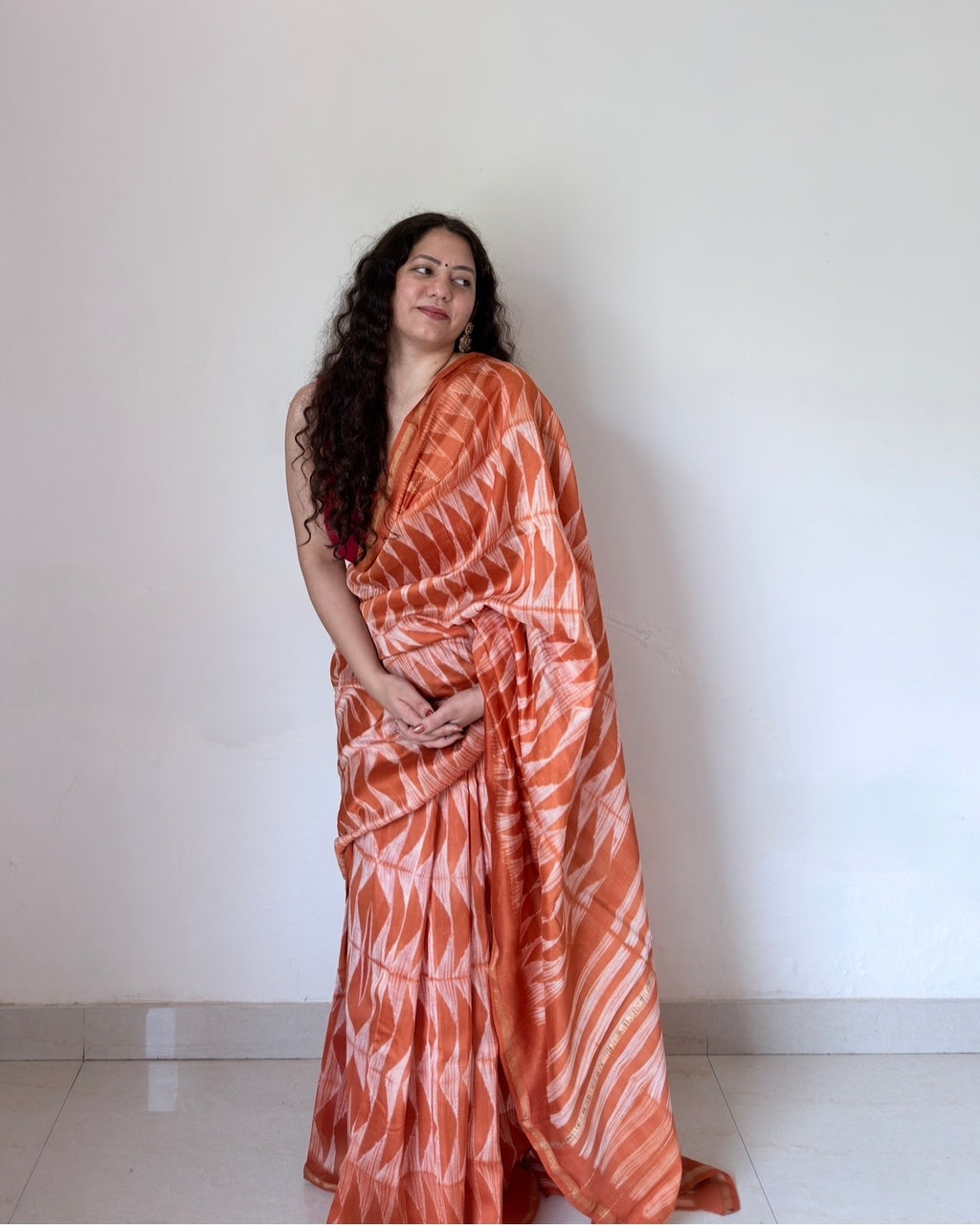 Naarangi | Shibori Chanderi Saree
