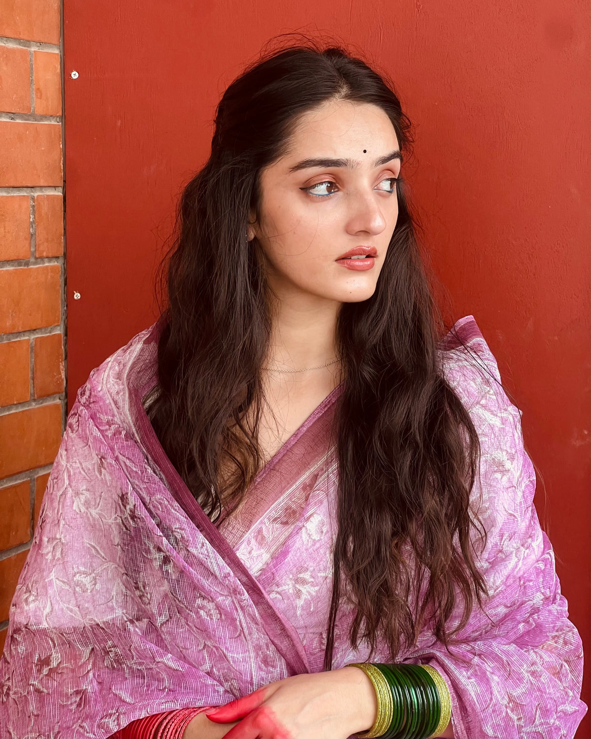 Mulberry | Printed Kota Doria Saree (without blouse piece)