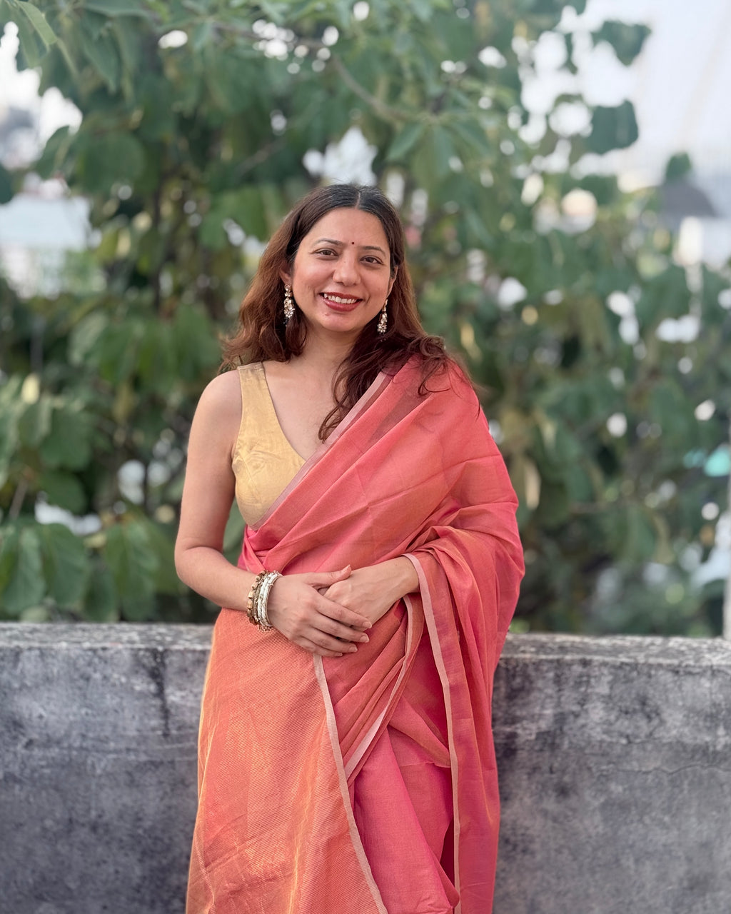 Revati | Maheshwari Tissue Silk Saree