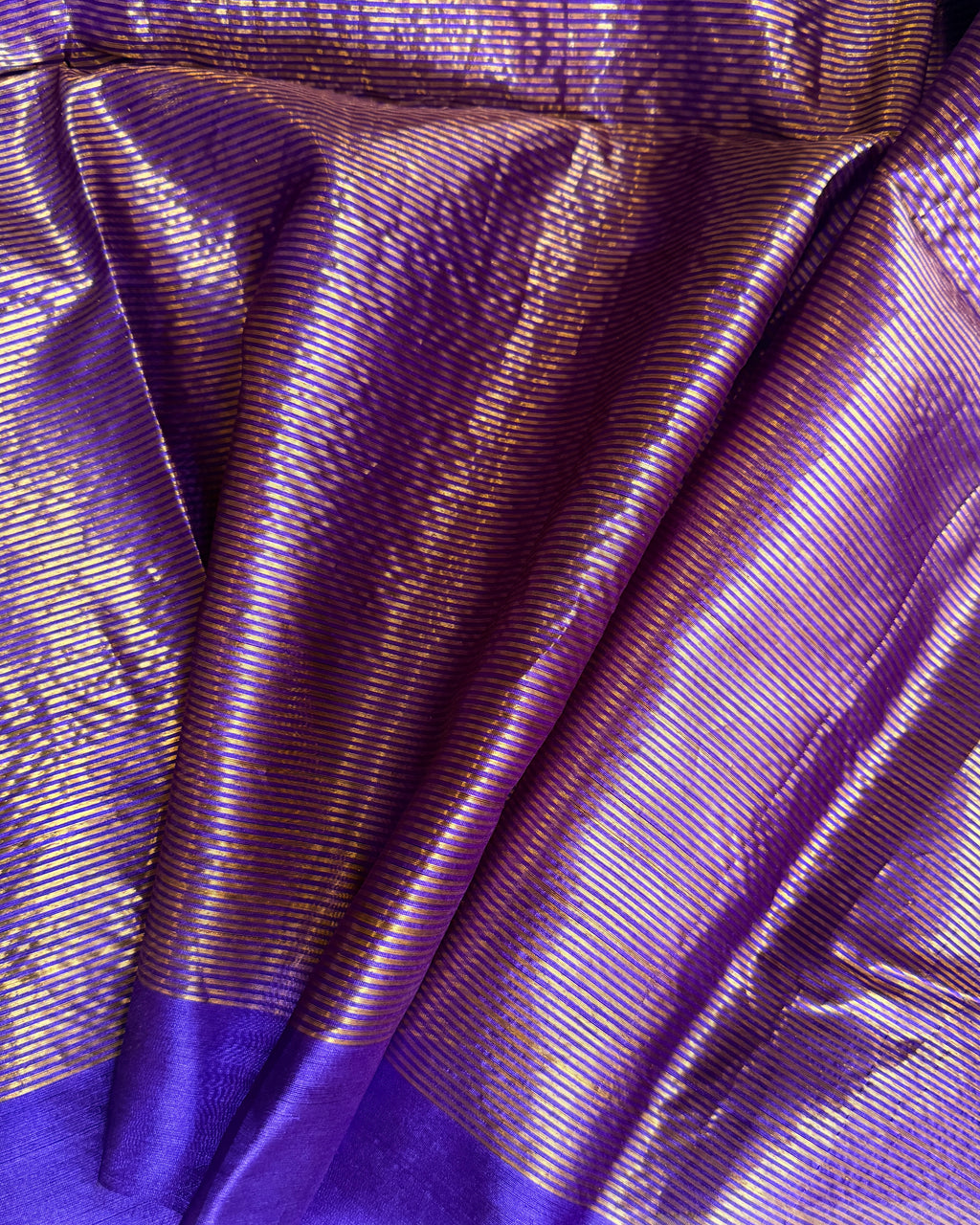 Laila | Purple Chanderi Pattu Silk Saree
