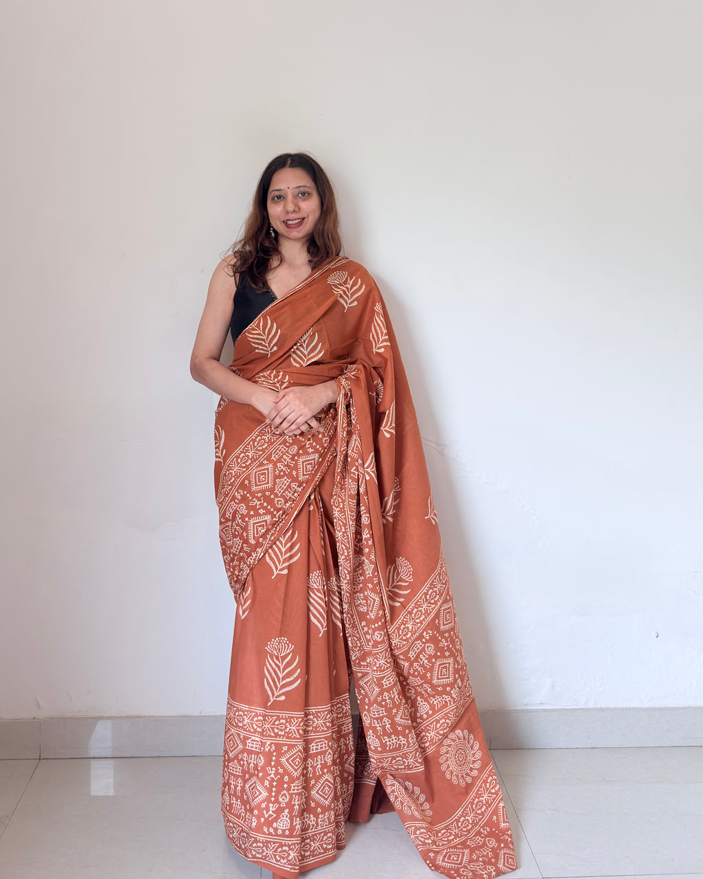 Preet | Hand Block Printed Cotton Saree