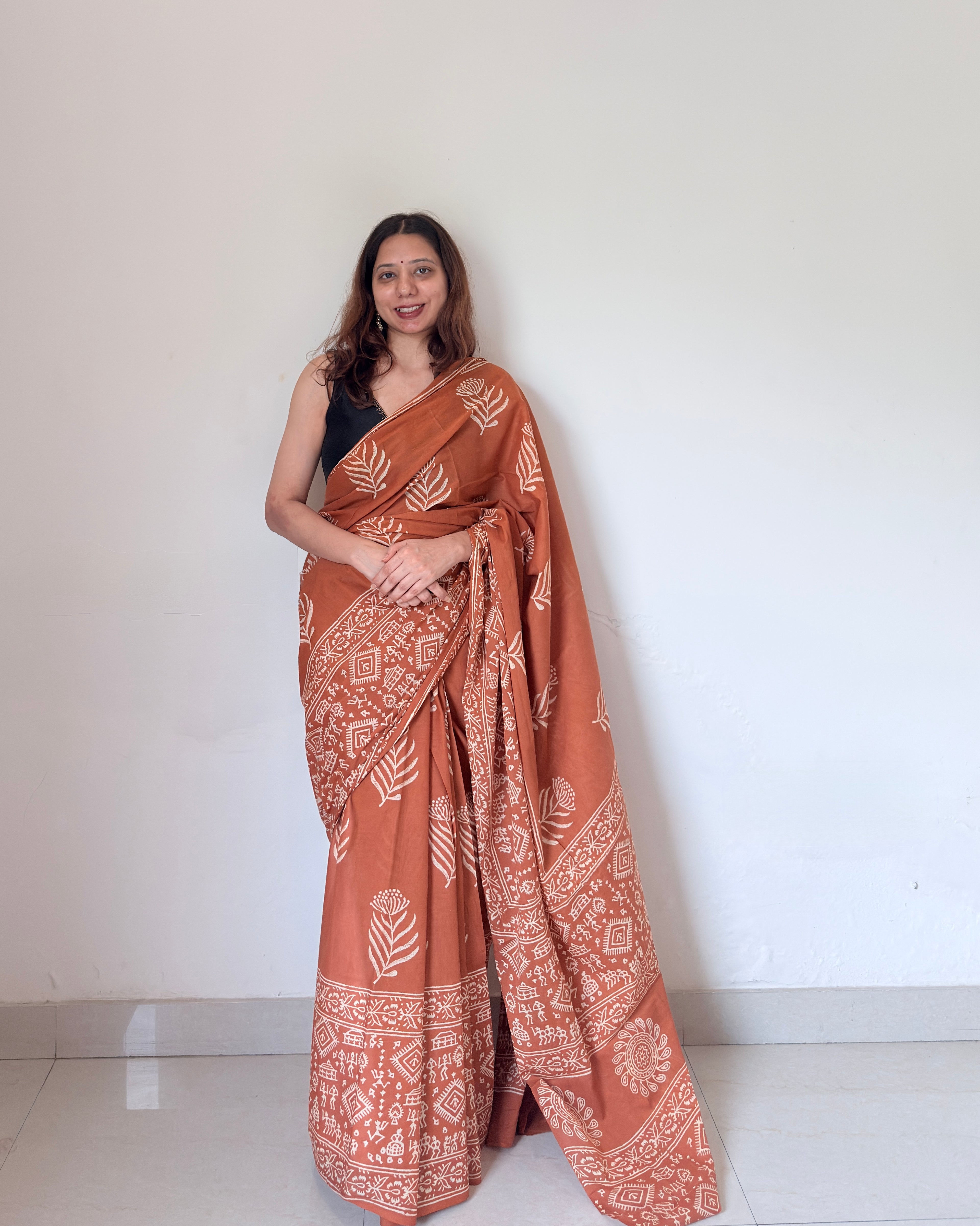 Preet | Hand Block Printed Cotton Saree