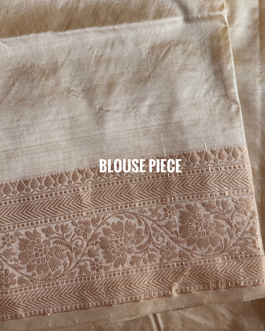 Mogra | Cream Handloom Banarasi Katan Silk Saree