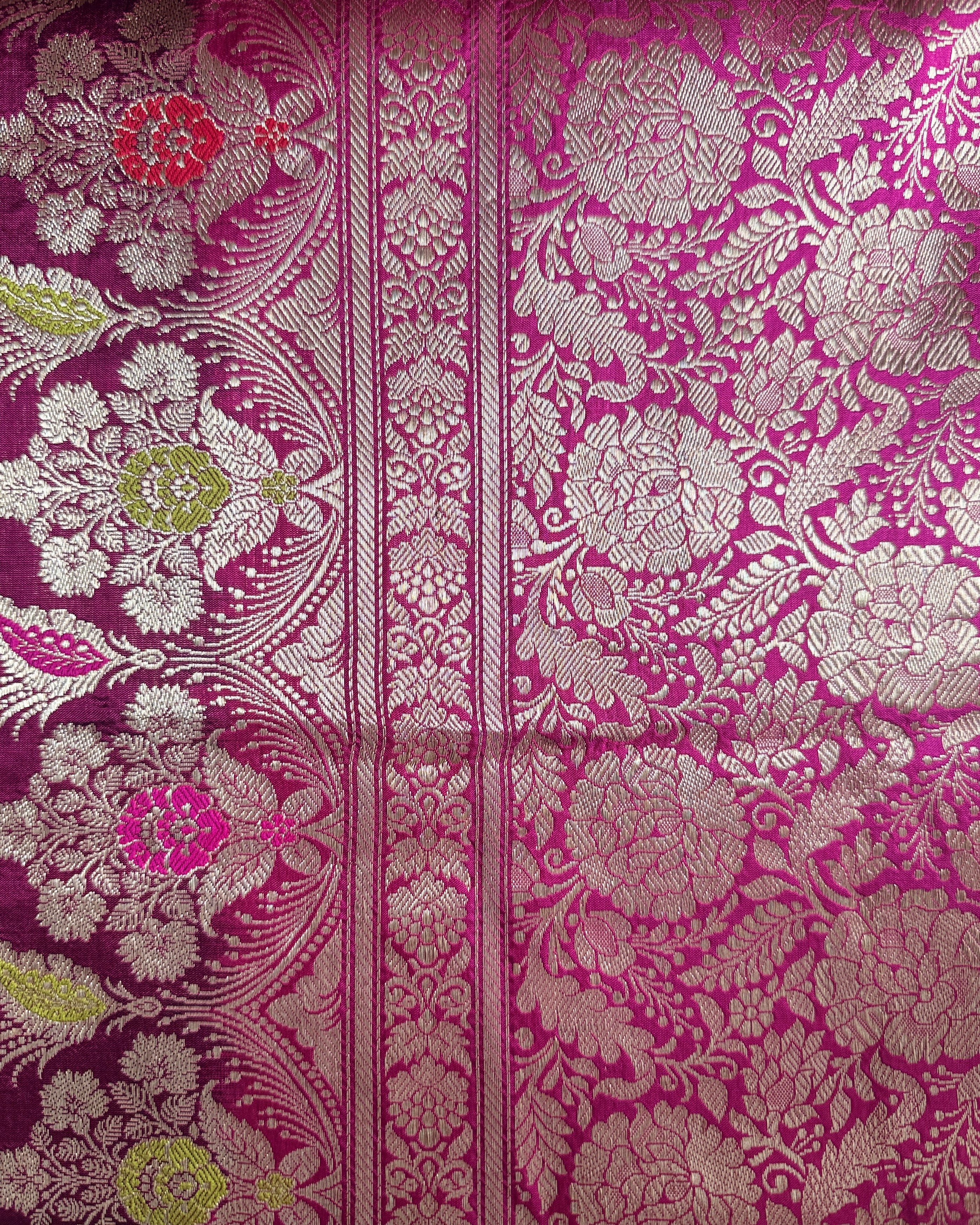 Yamini | Blue Handloom Banarasi Katan Silk Saree