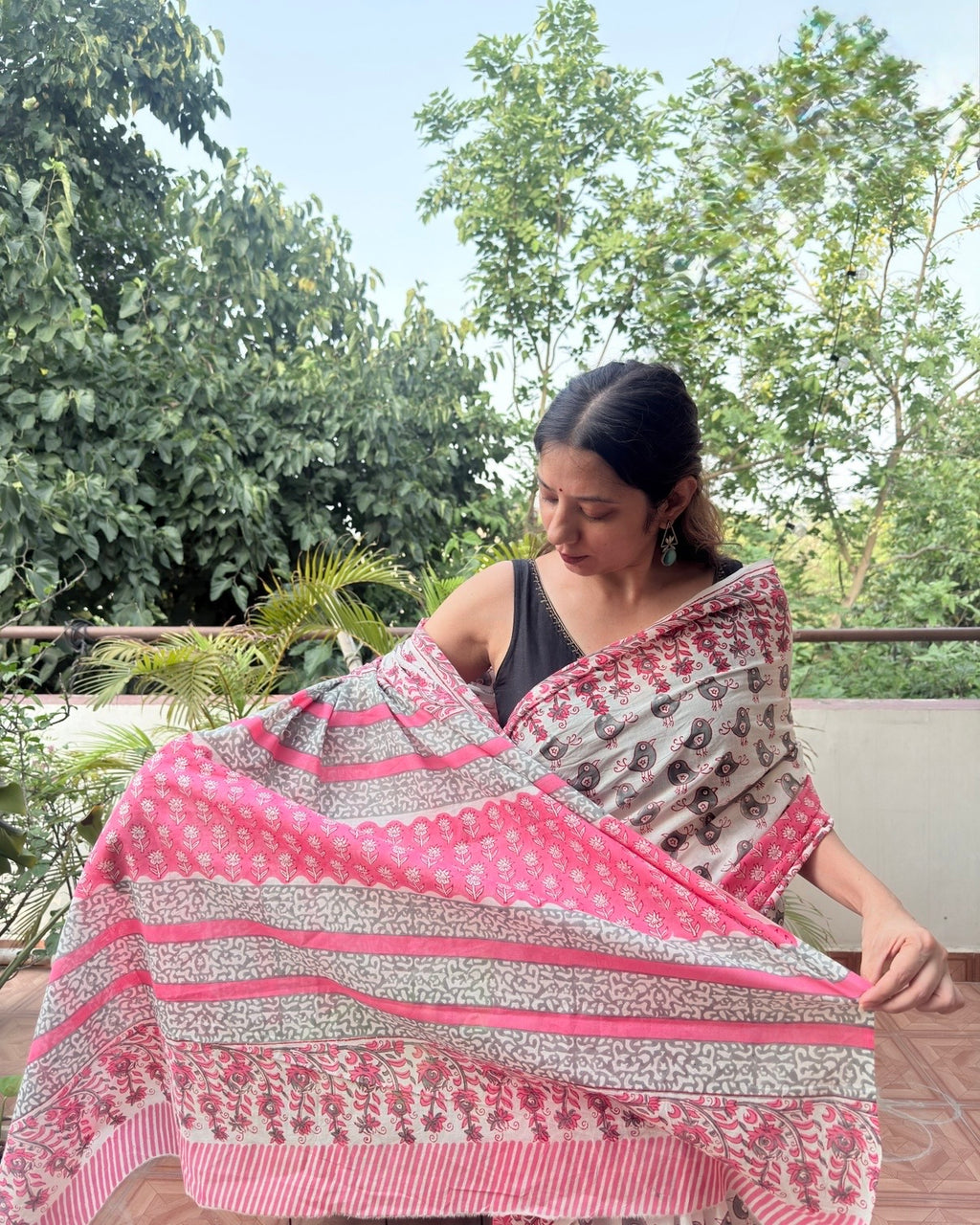 Reet | Hand Block Printed Cotton Saree