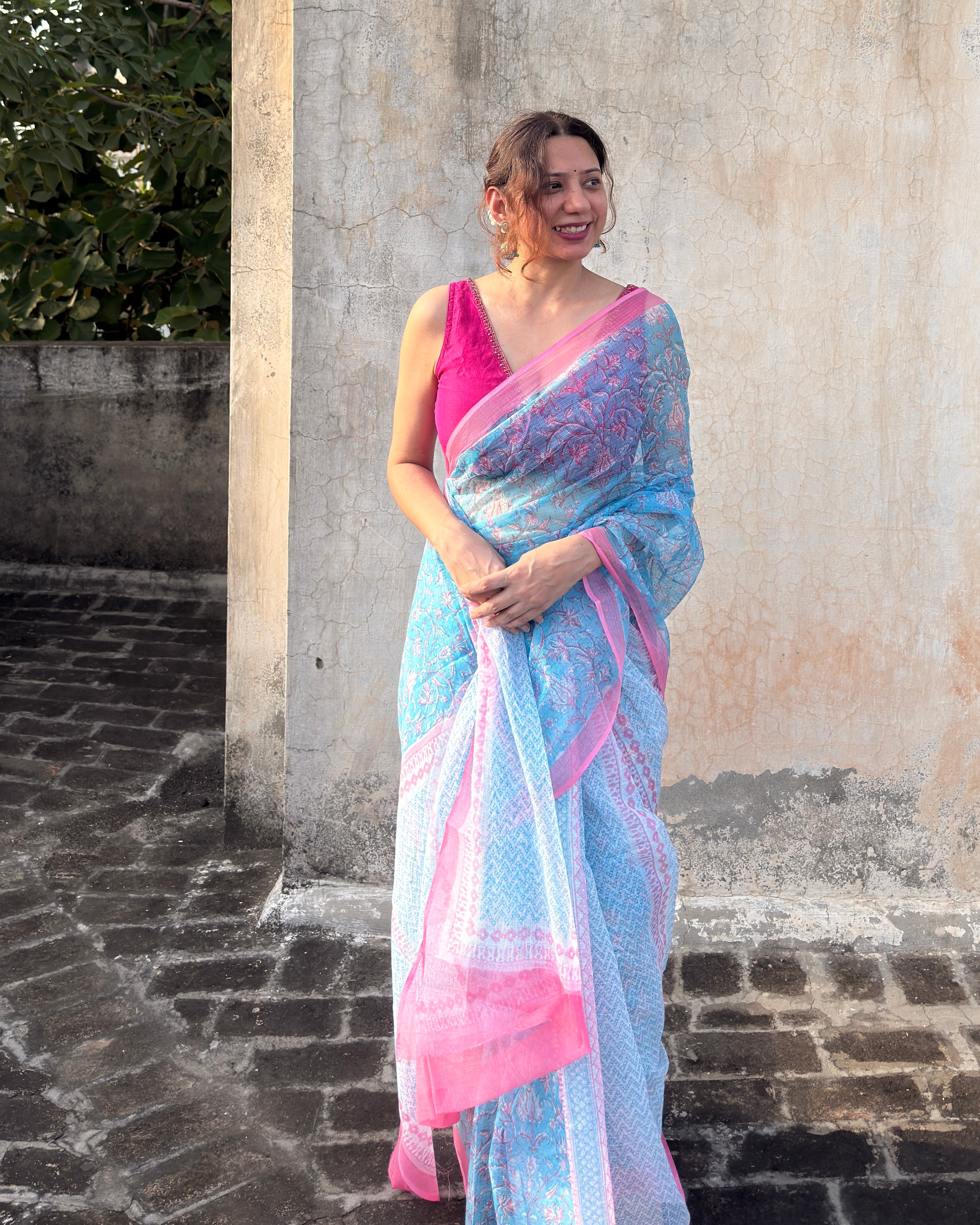 Nimmi | Printed Kota Doria Saree (without blouse piece)