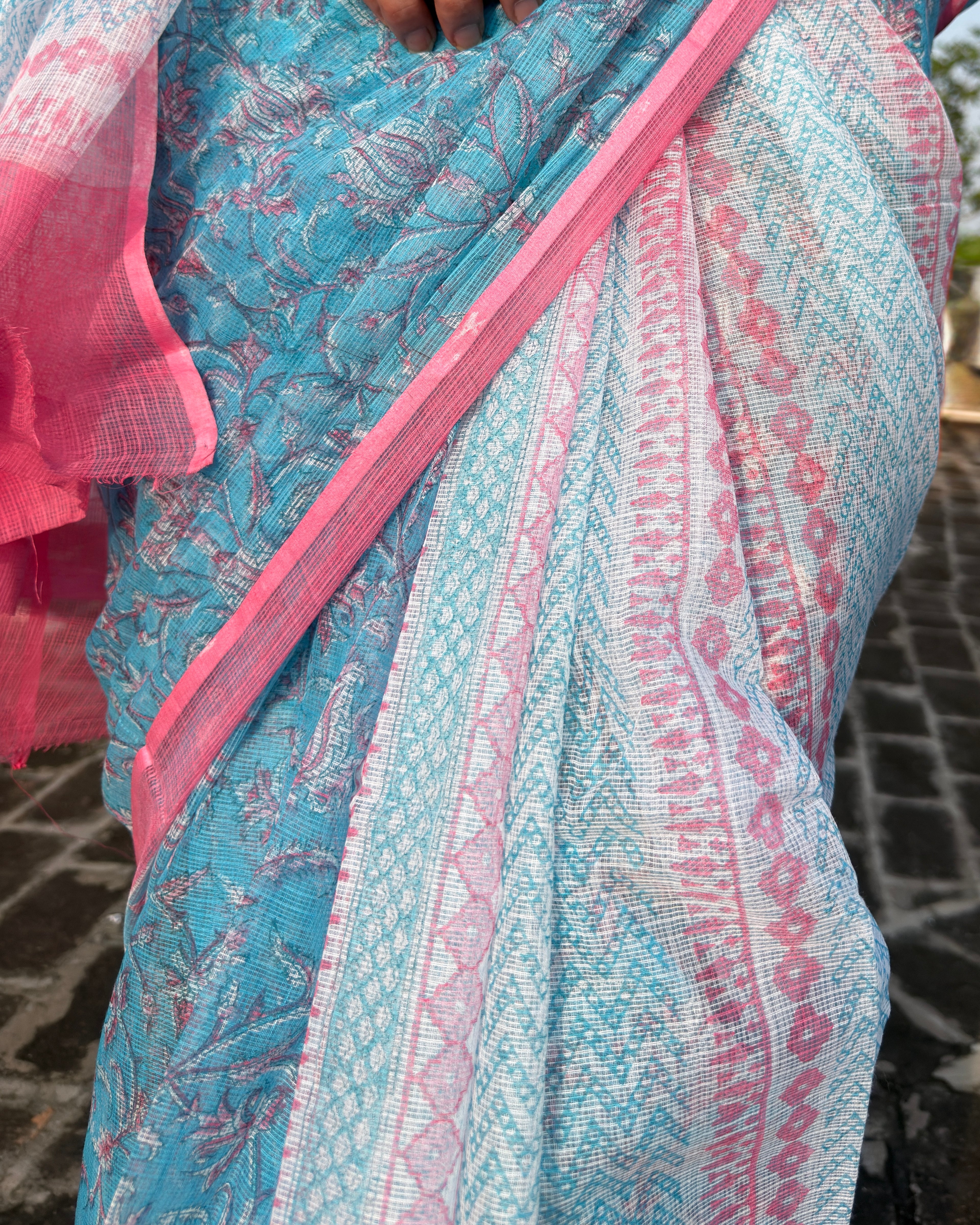 Nimmi | Printed Kota Doria Saree (without blouse piece)