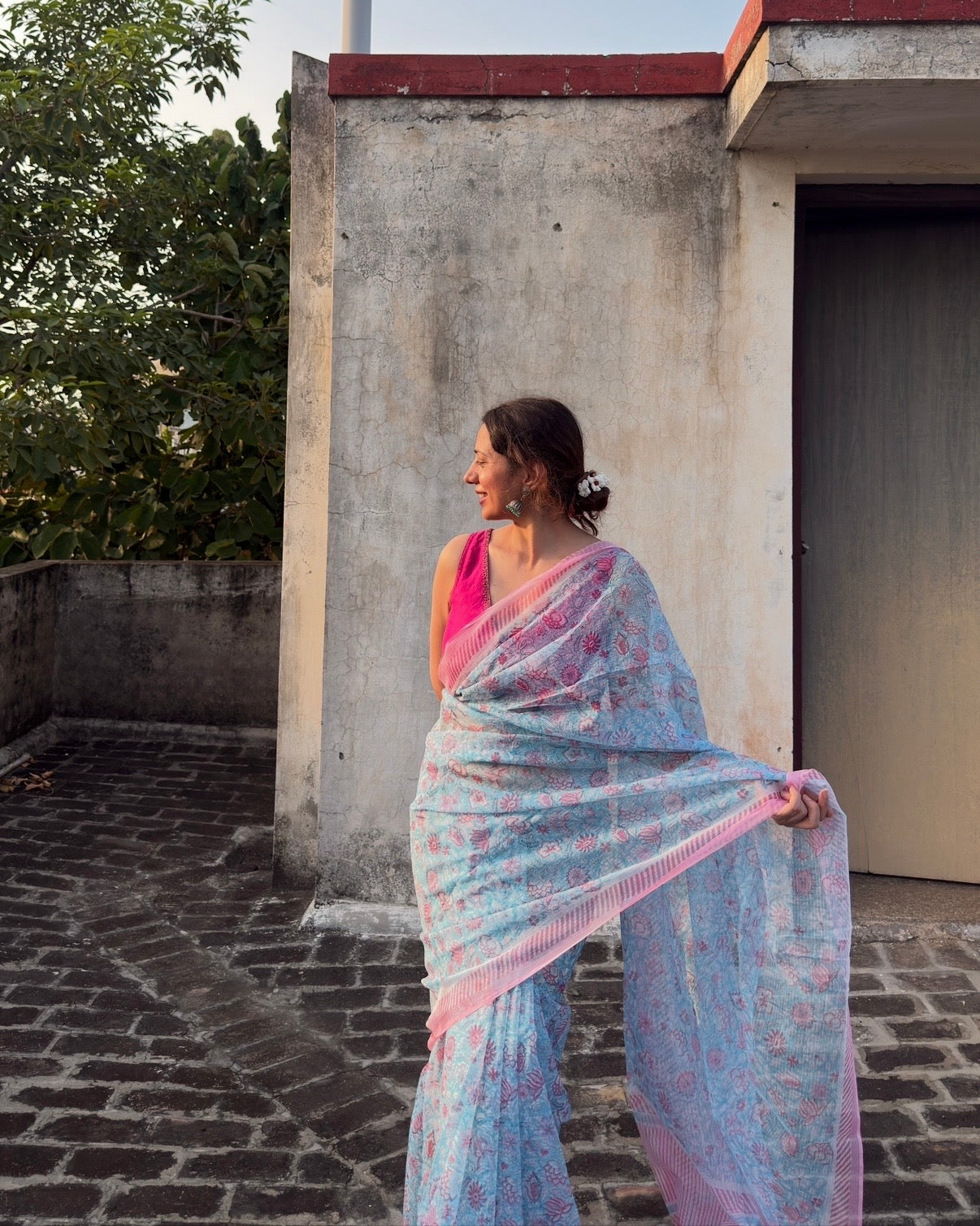 Nimki | Printed Kota Doria Saree (without blouse piece)