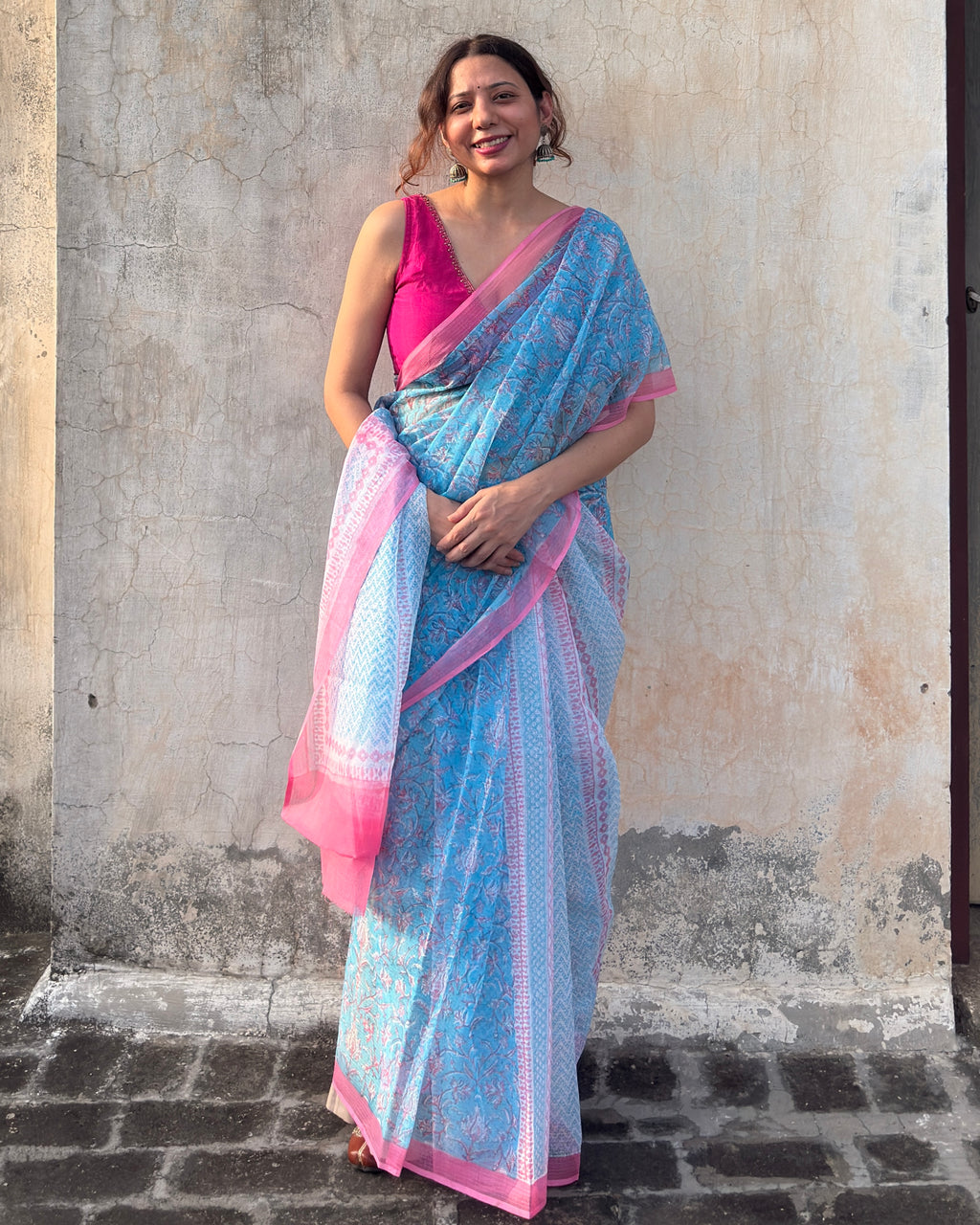 Nimmi | Printed Kota Doria Saree (without blouse piece)