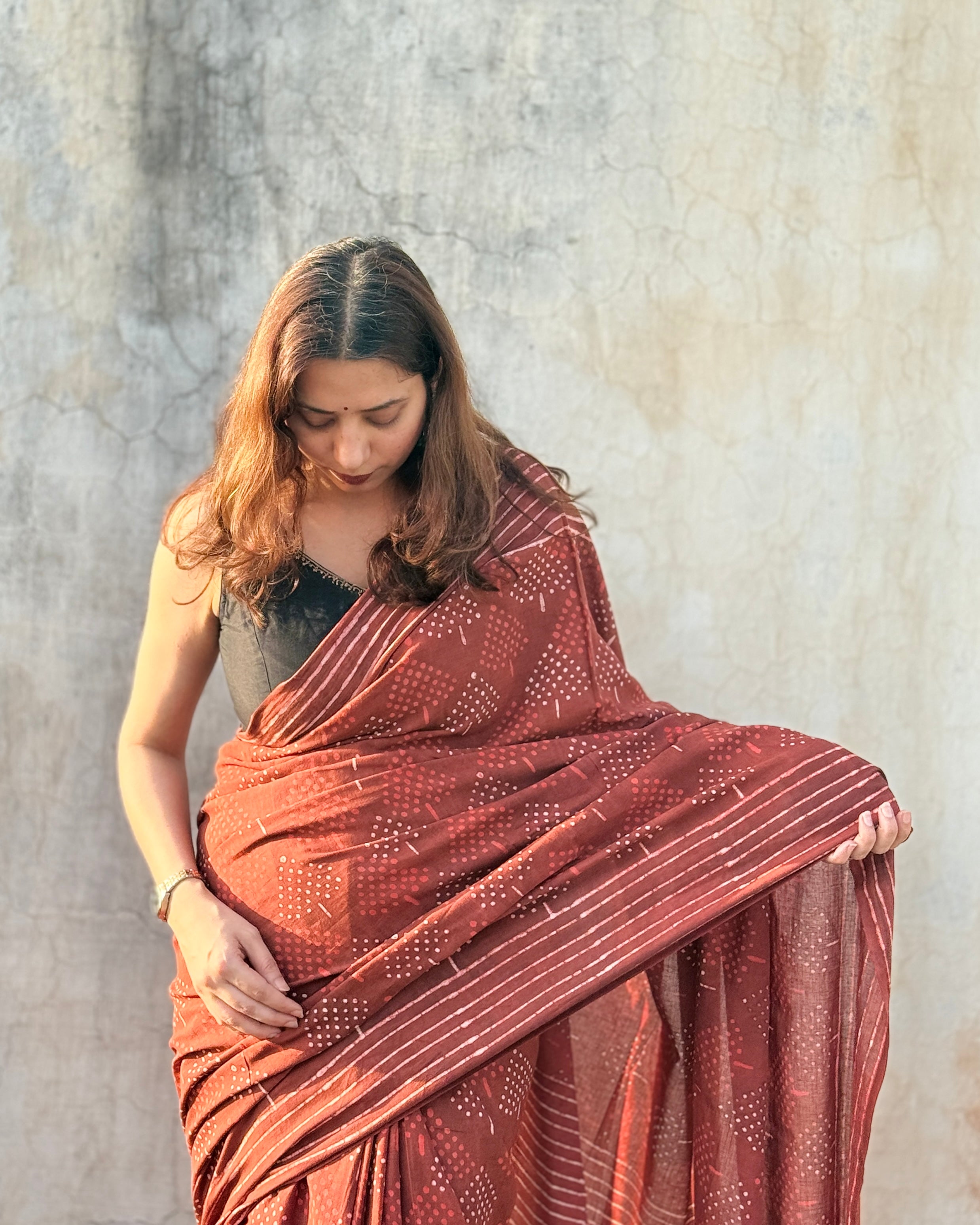 Matki | Hand-blocked Cotton Saree