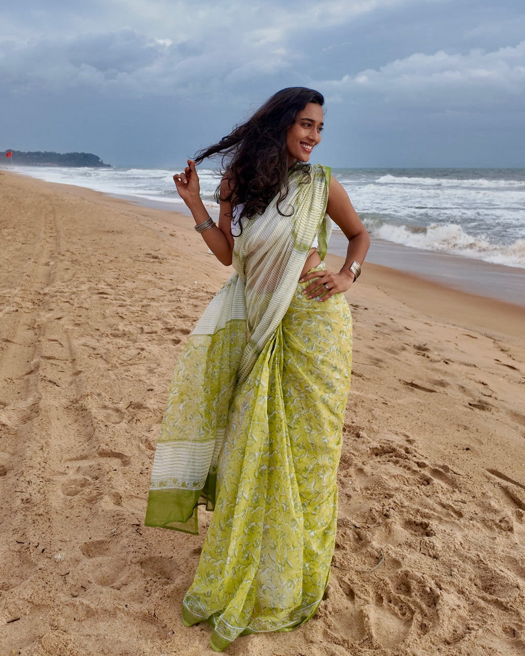 Keri | Printed Kota Doria Saree