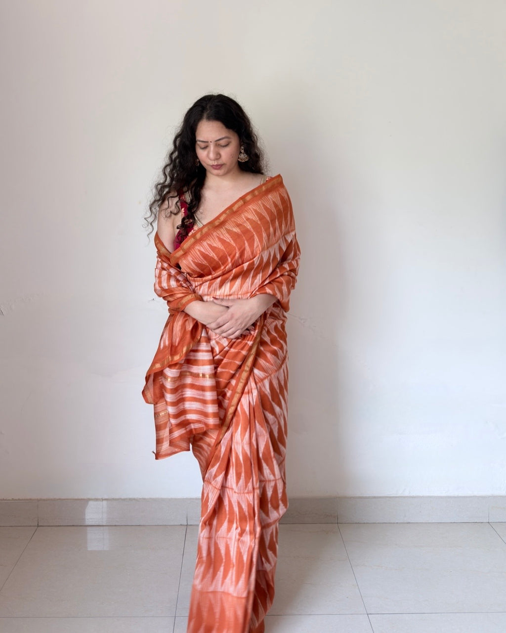 Naarangi | Shibori Chanderi Saree