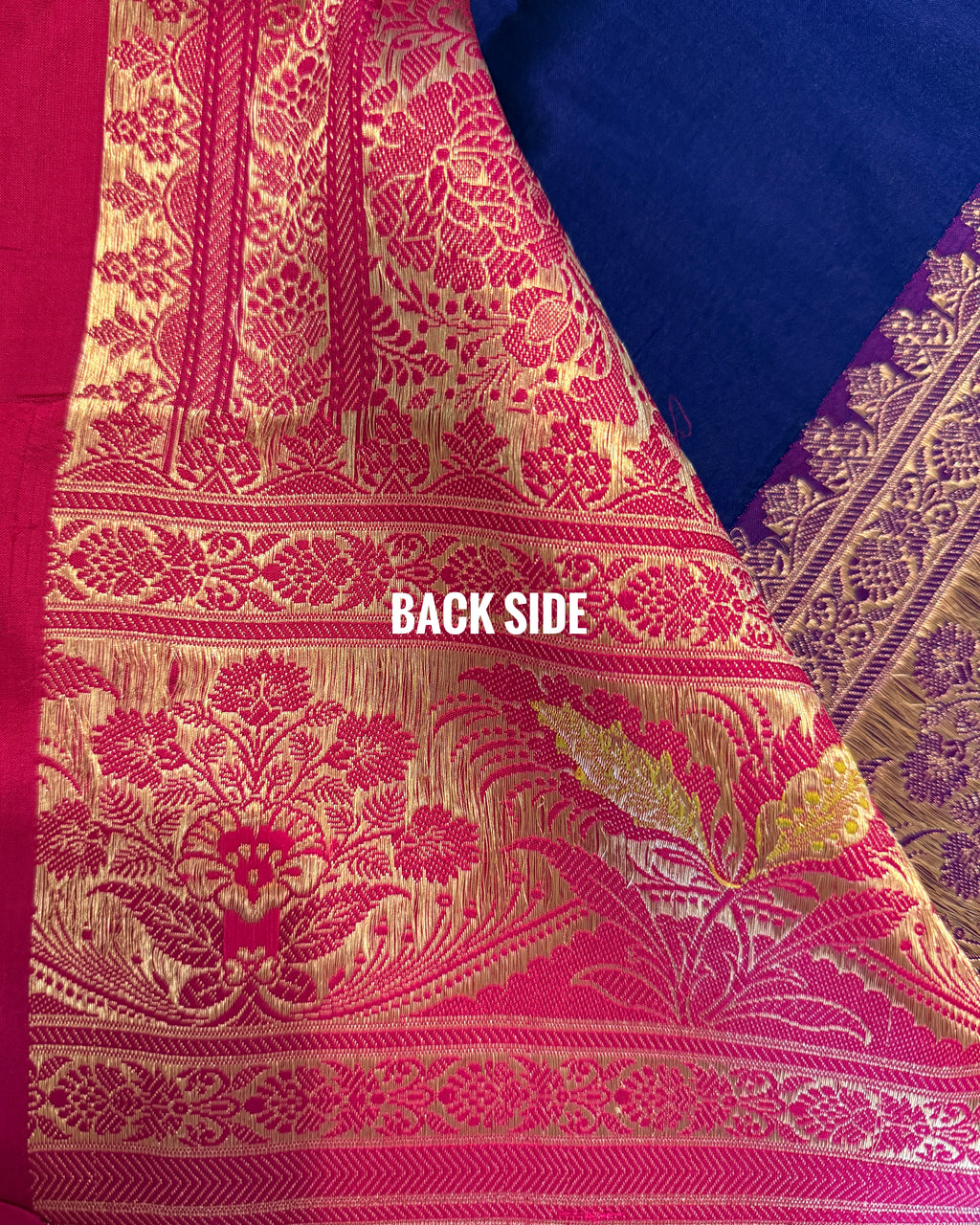 Yamini | Blue Handloom Banarasi Katan Silk Saree