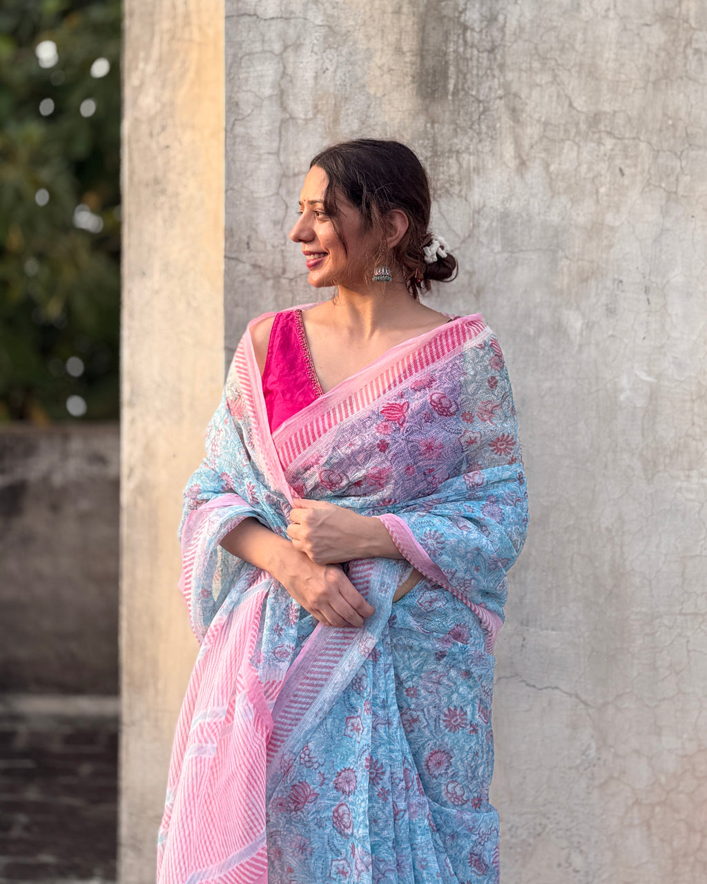 Nimki | Printed Kota Doria Saree (without blouse piece)