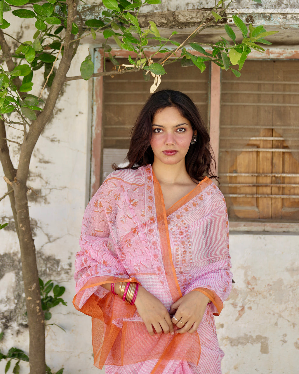 Parijat | Printed Kota Doria Saree