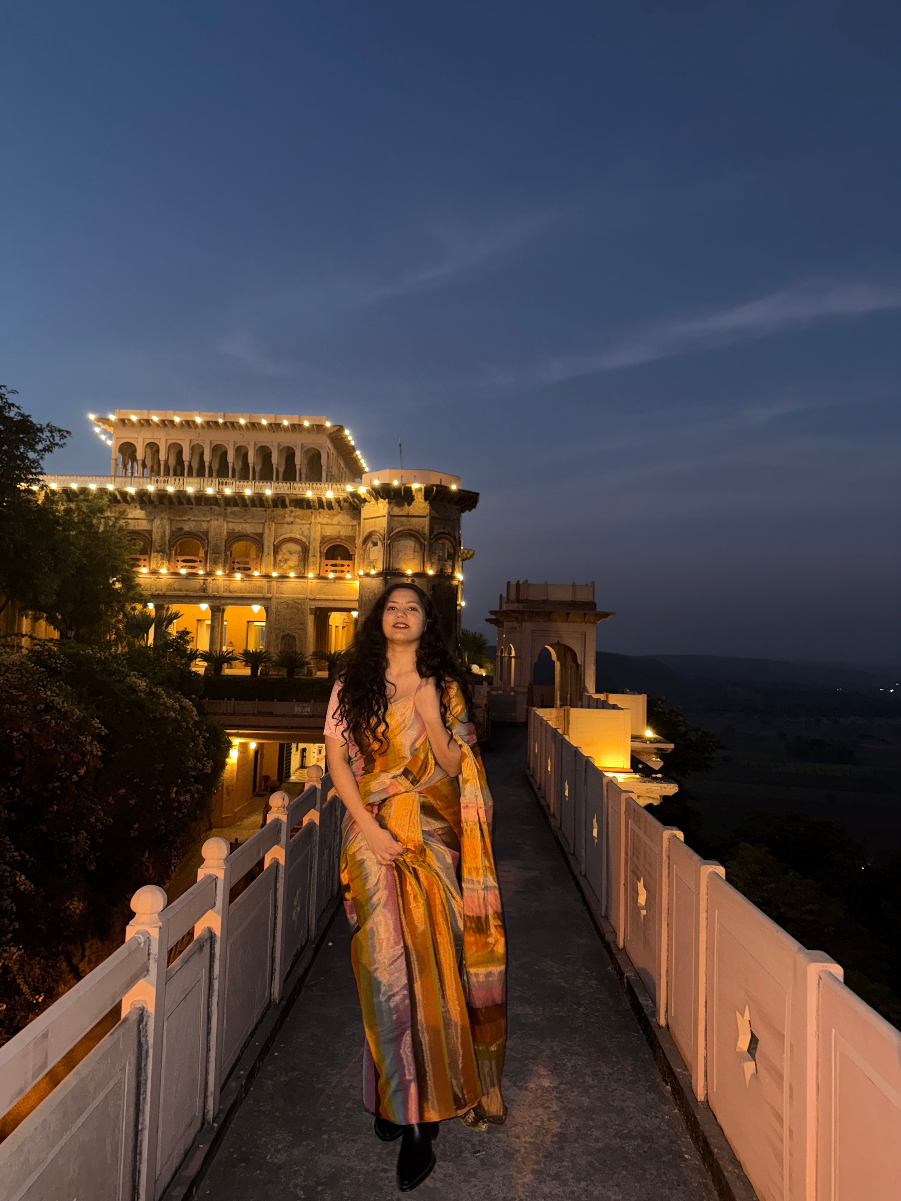 Chamak | Striped Chanderi Tissue Saree