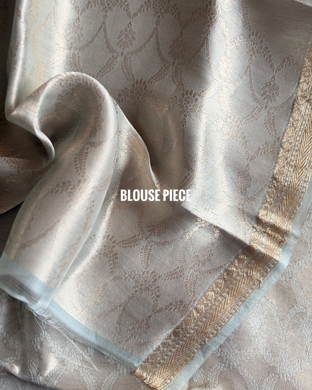 Naina | Blue Handloom Banarasi Kora Silk Saree