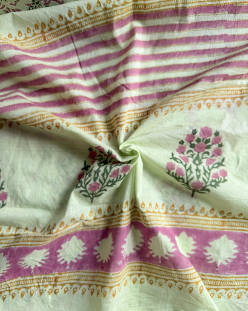 Nimi | Hand Block Printed Cotton Saree