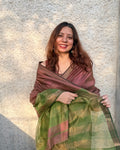 Kishmish | Pink Maheshwari Checks Saree
