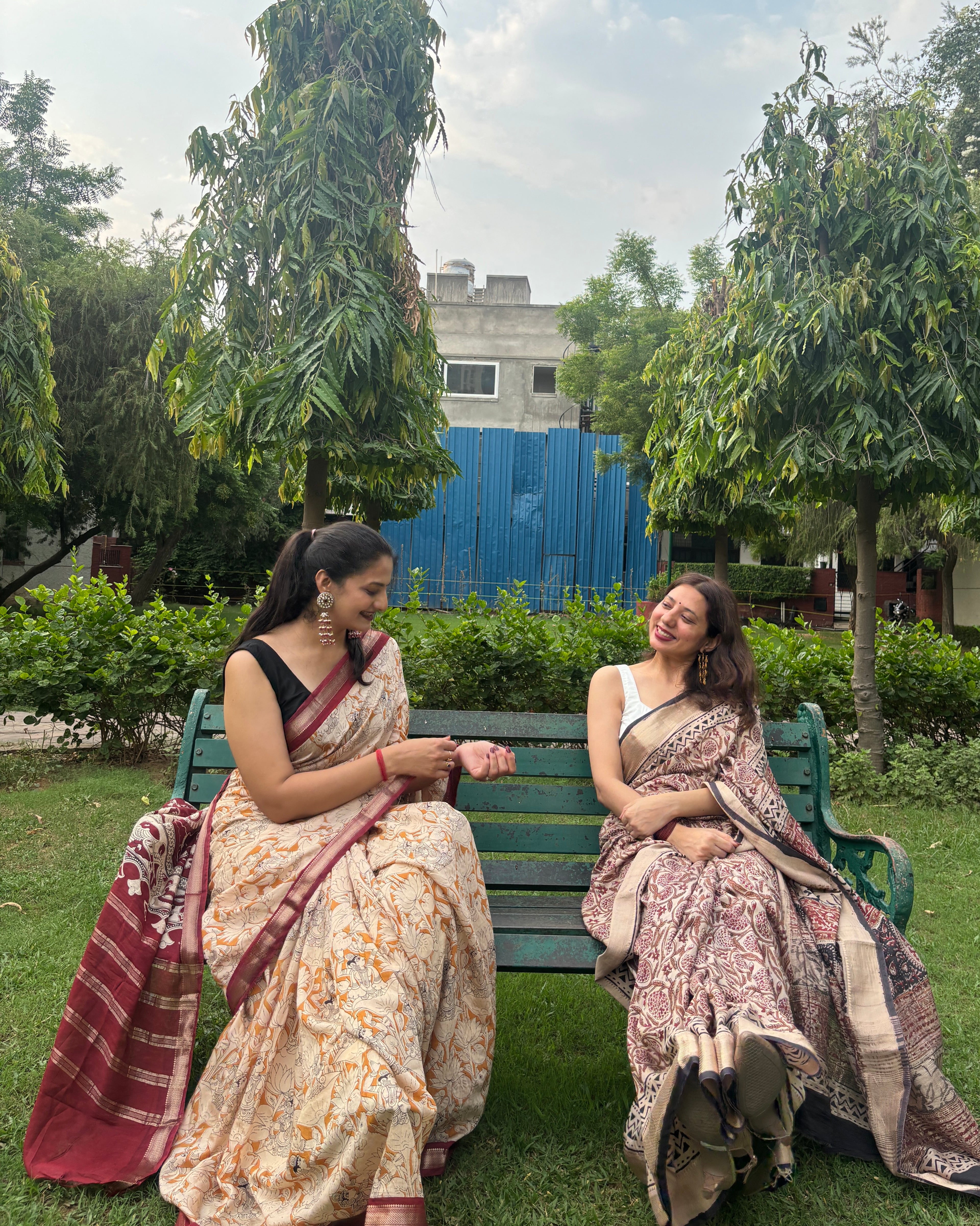Seher | Ivory and Maroon Modal Saree