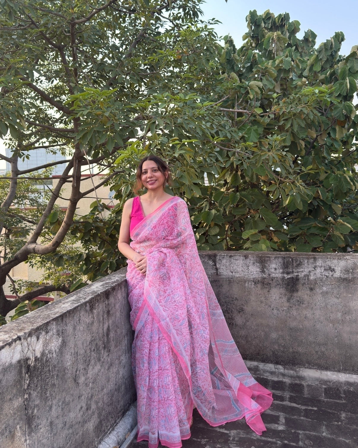 Nikki | Printed Kota Doria Saree (without blouse piece)