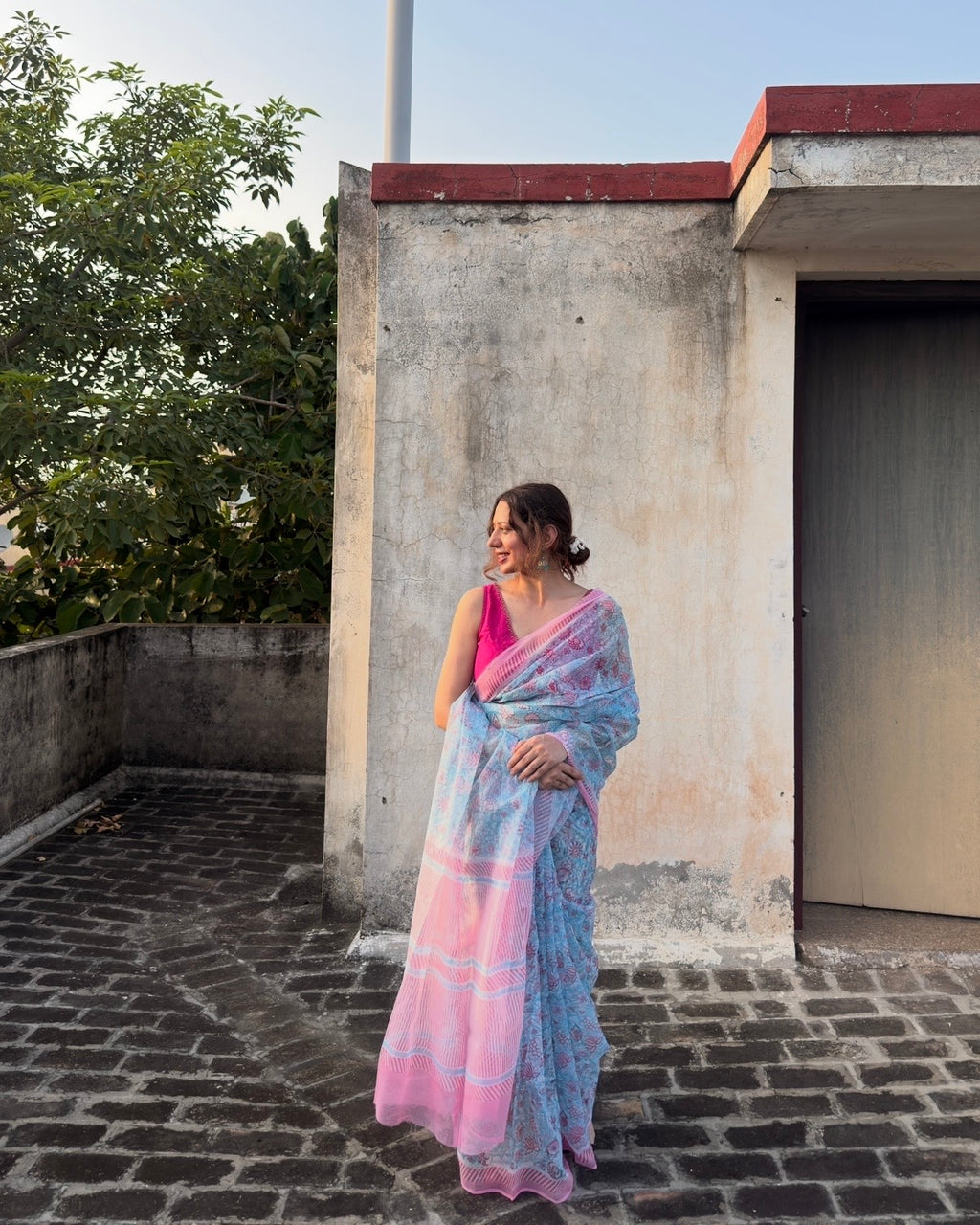 Nimki | Printed Kota Doria Saree (without blouse piece)