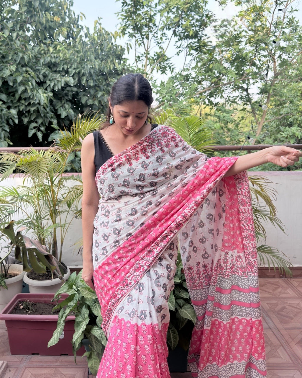 Reet | Hand Block Printed Cotton Saree