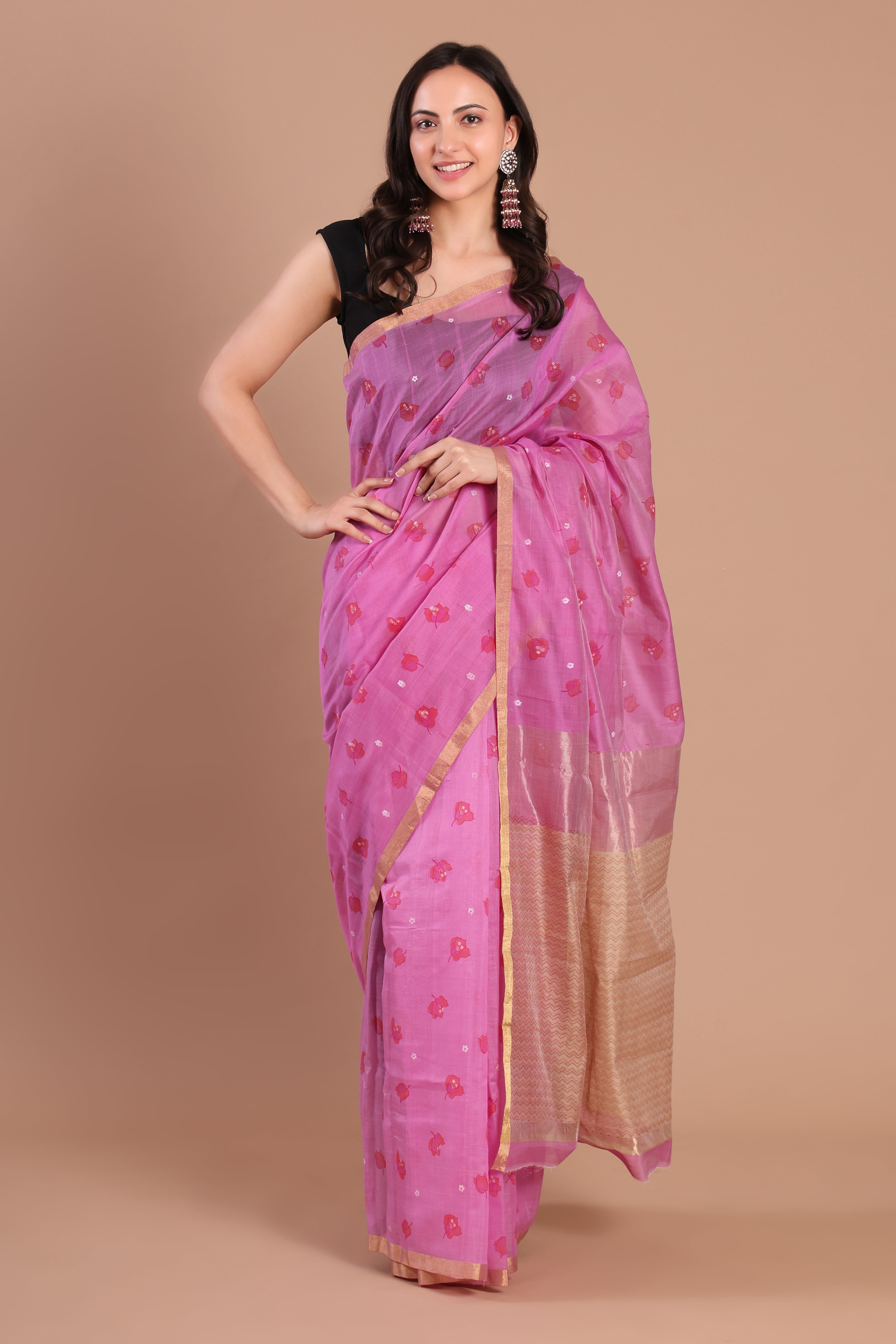 Raatrani silk saree chanderi