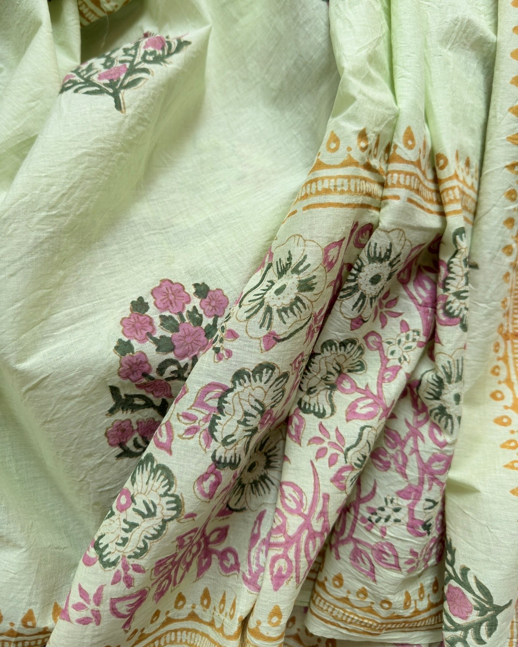 Nimi | Hand Block Printed Cotton Saree