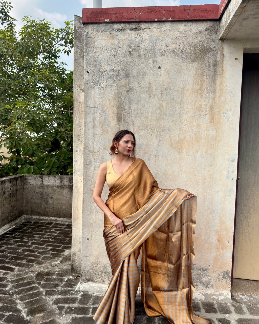 Rekha | Chanderi Tissue Saree