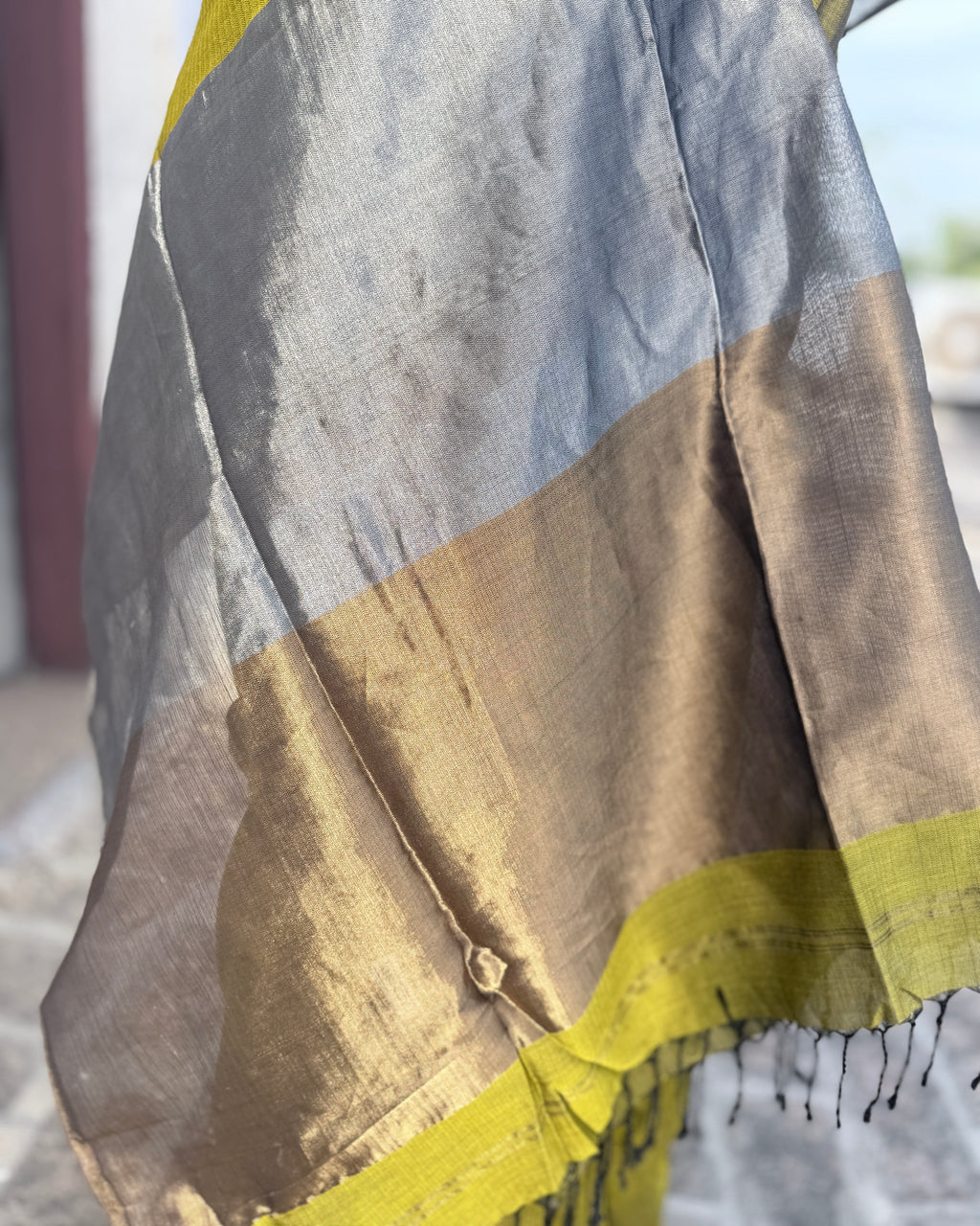 Kaya | Green Twill Woven Maheshwari Saree