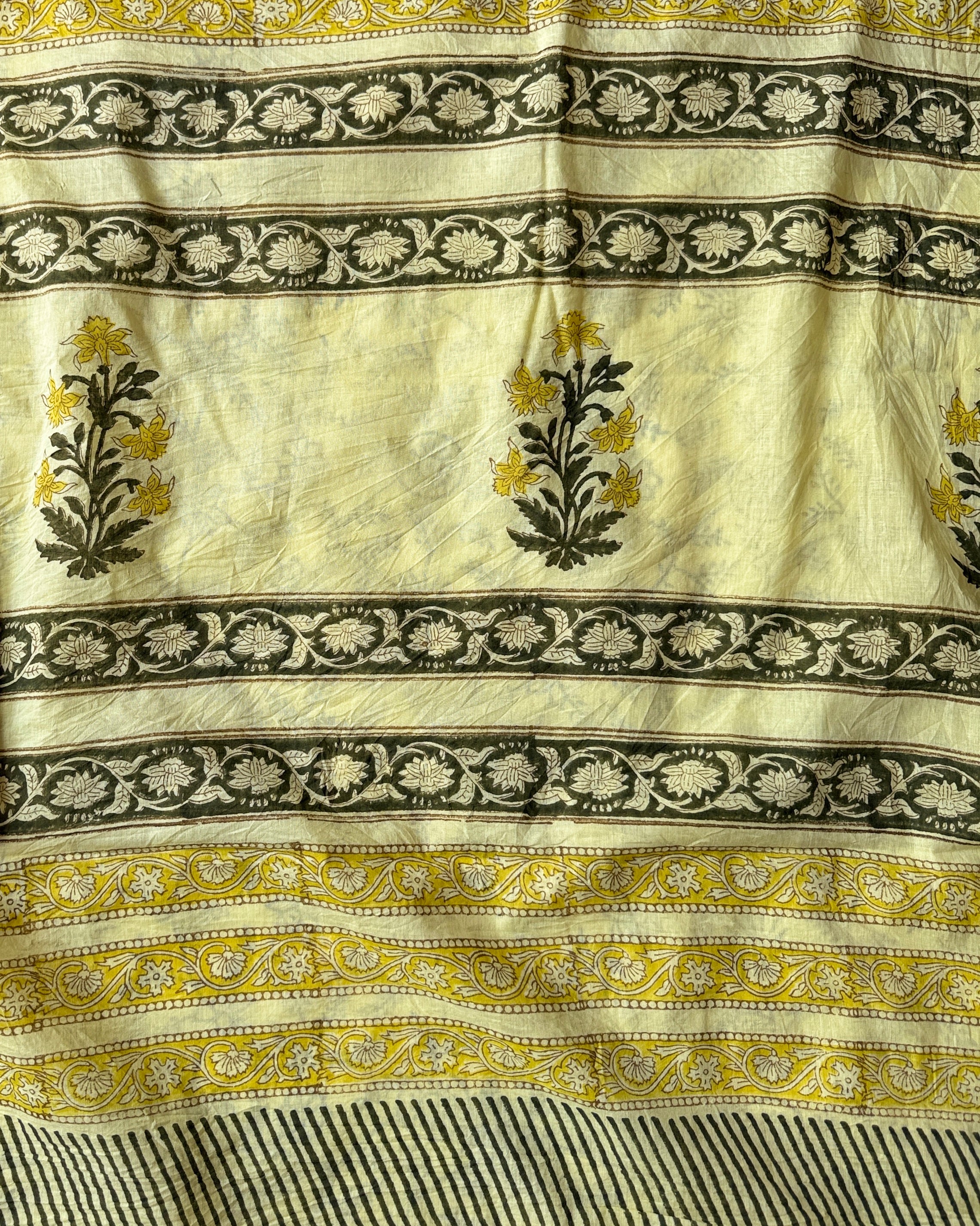 Dopahari | Hand Block Printed Cotton Saree