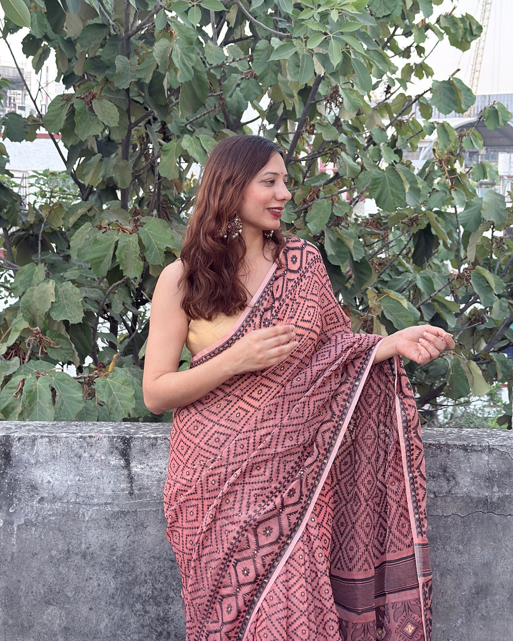 Itr | Rose Pink Jamdani Saree