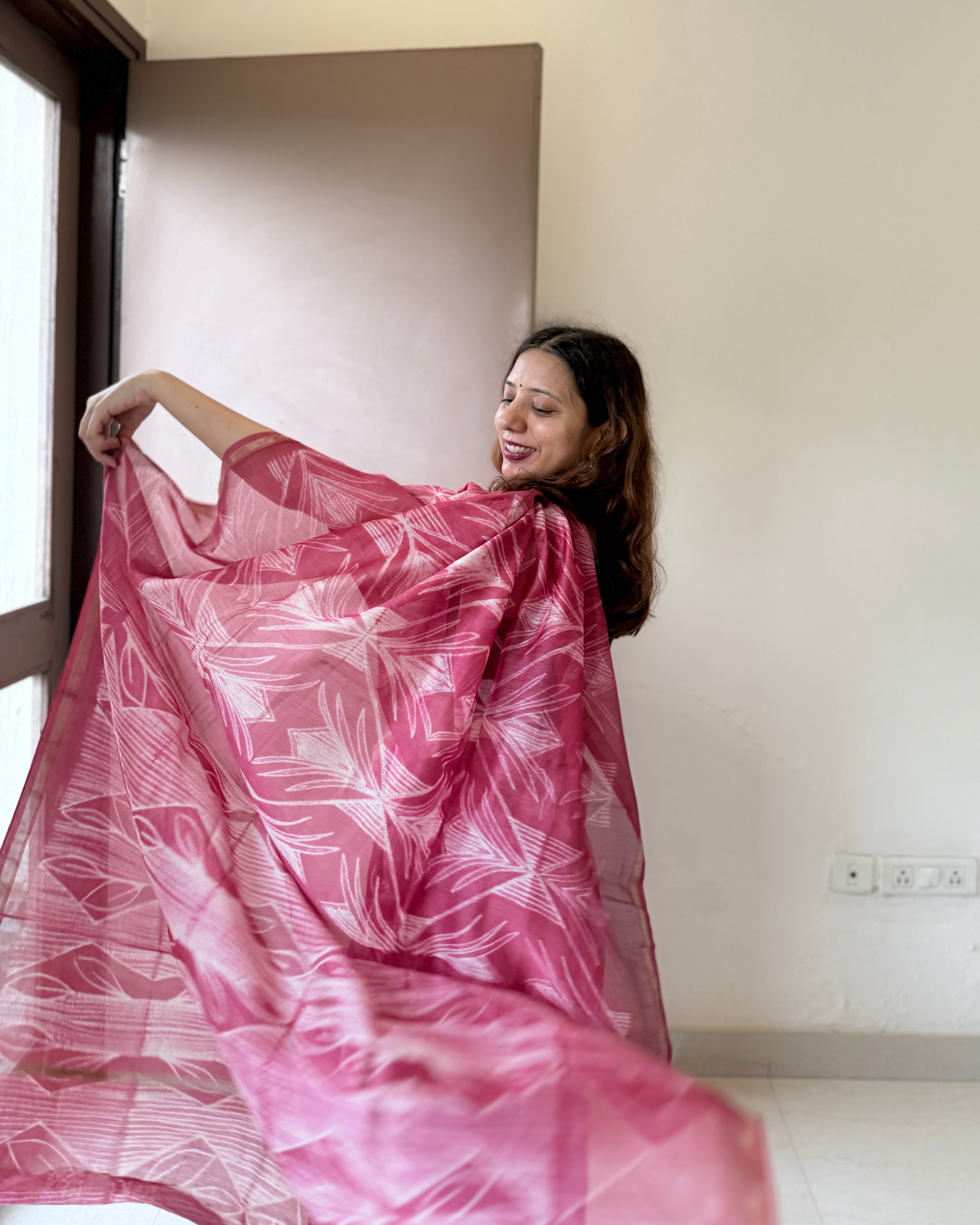 Kulfi | Shibori Chanderi Saree