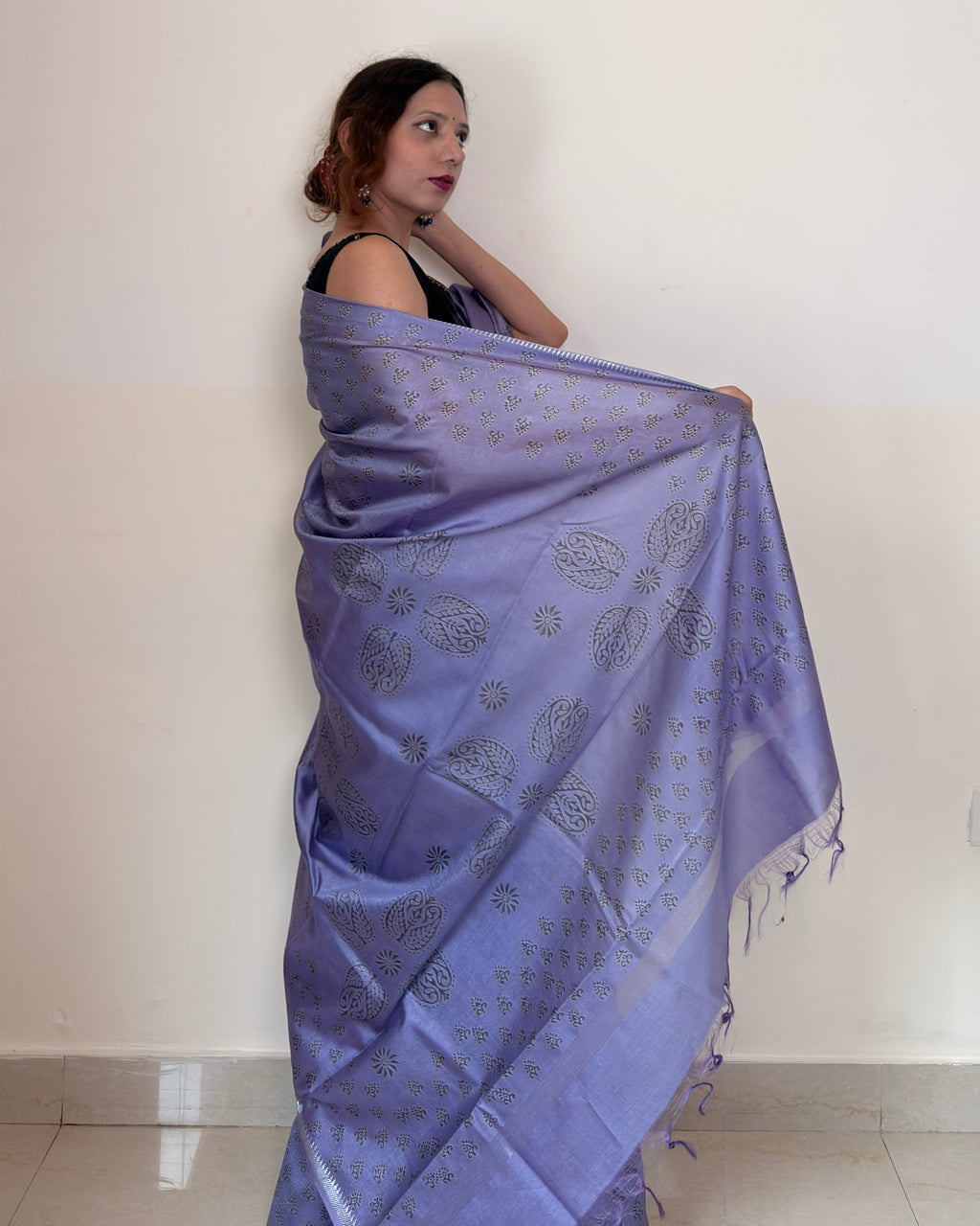 Jalsa | Lavender Banana Silk Saree
